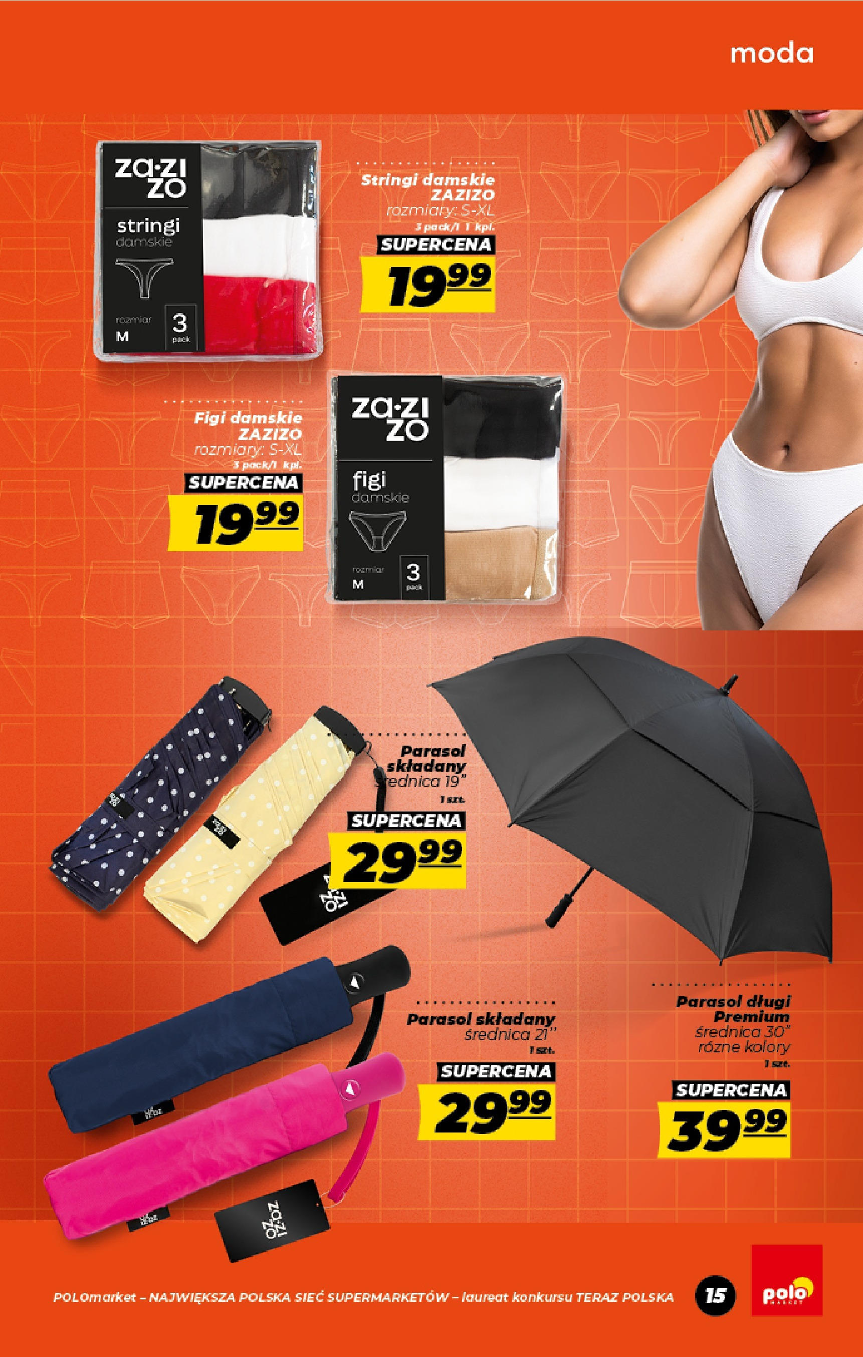 POLOmarket gazetka od jutra (01.08.2025) | Nowa PDF | Strona: 15 | Produkty: Stringi, Parasol POLOmarket gazetka od jutra (01.08.2025) - Nowa PDF | Strona: 15 | Produkty: Stringi, Parasol