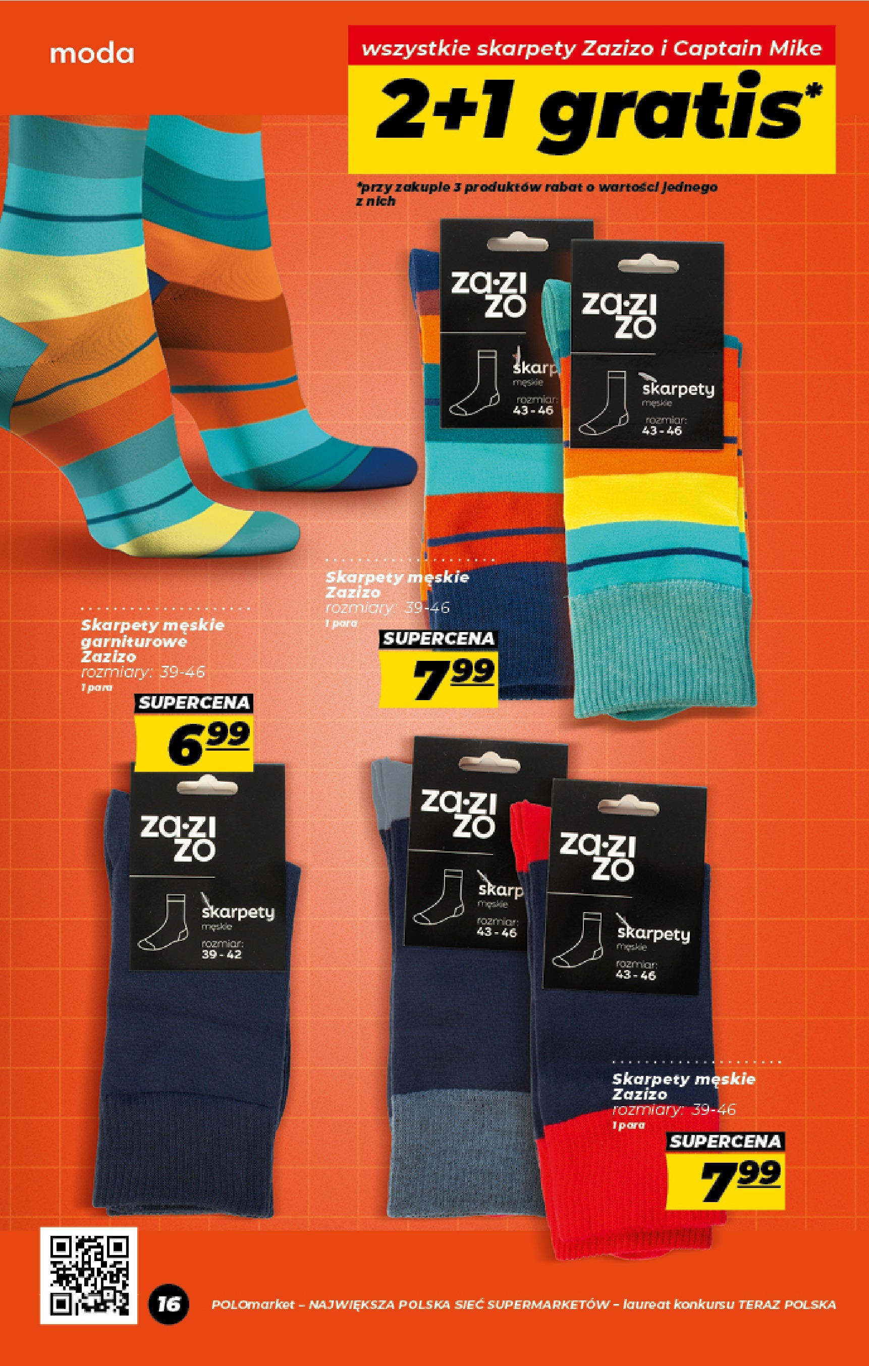 POLOmarket gazetka od jutra (01.08.2025) | Nowa PDF | Strona: 16 | Produkty: Skarpety, Skarpety męskie POLOmarket gazetka od jutra (01.08.2025) - Nowa PDF | Strona: 16 | Produkty: Skarpety, Skarpety męskie