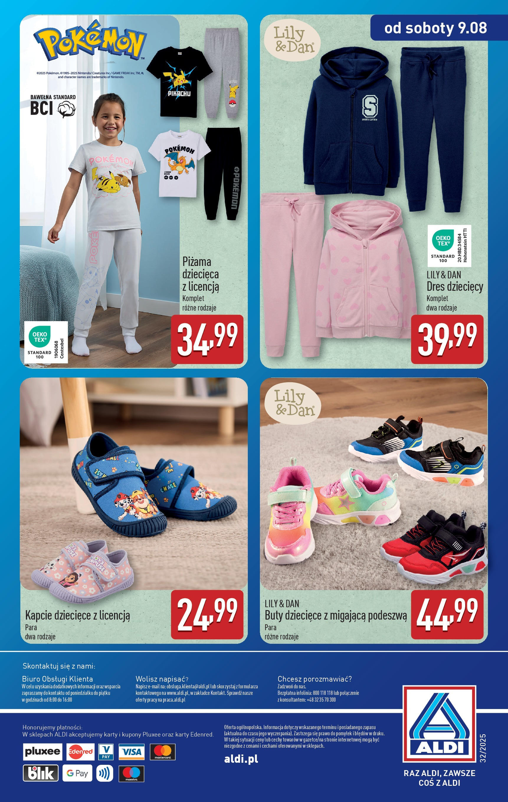 Aldi Gazetka - Artykuły przemysłowe i tekstylia od 06.08.2025 - Ulotka PDF, promocje | Strona: 14 | Produkty: Piżama, Buty, Kapcie