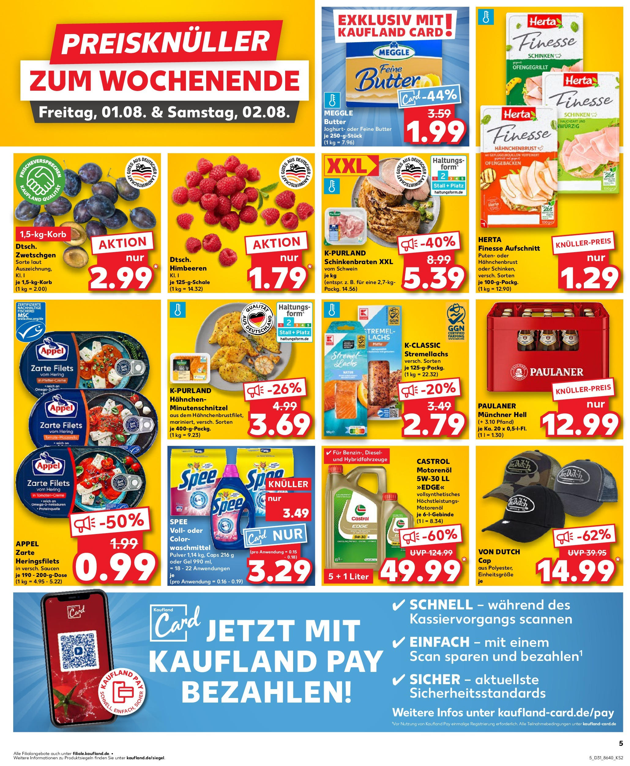 Prospekt Kaufland ab 31.07.2025 » Angebote Online zum Blättern | Seite: 5 | Produkte: Butter, Spee, Waschmittel, Meggle butter