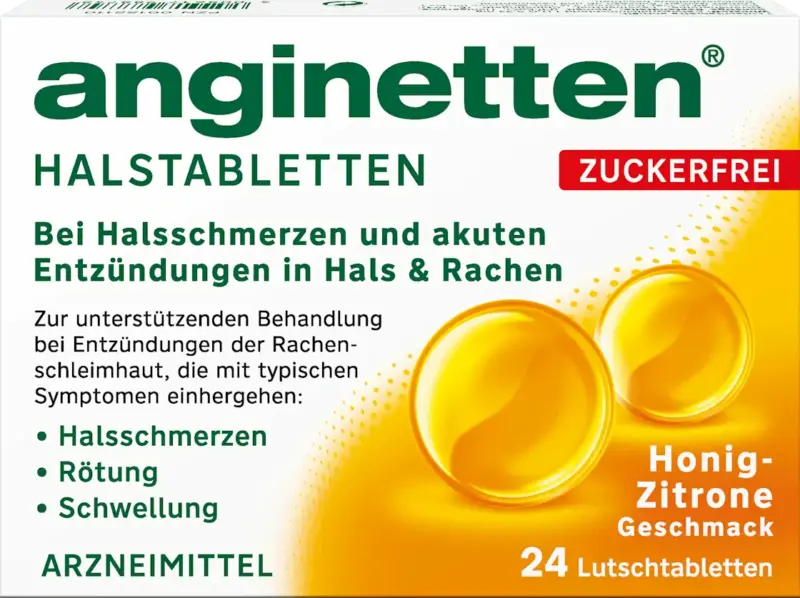 anginetten Halstabletten zuckerfrei Honig-Zitrone