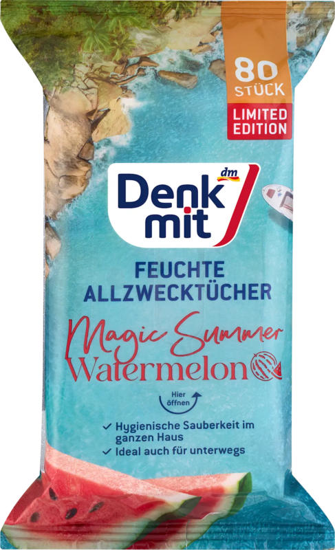 Denkmit Feuchte Allzwecktücher Watermelon