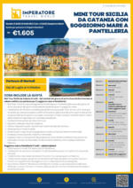 Imperatore Viaggi MINI TOURSICILIADA CATANIA CONSOGGIORNO MARE APANTELLERIA - al 04.10.2025