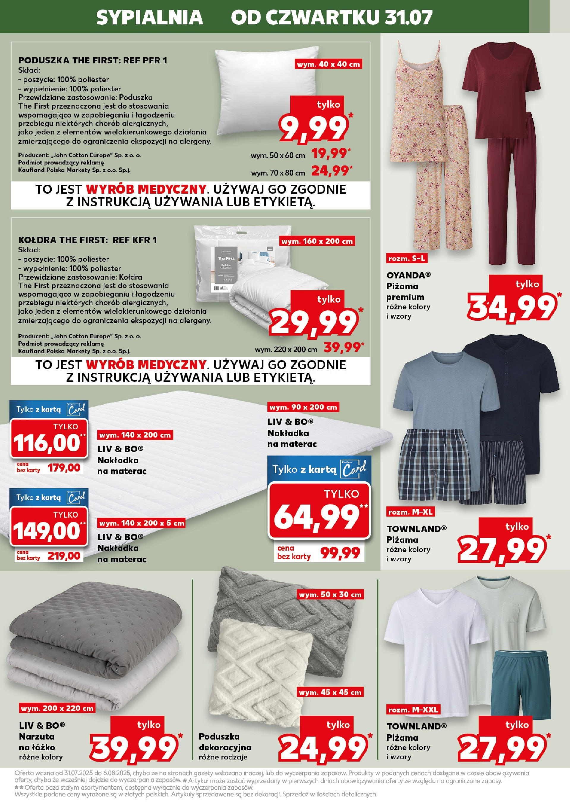 Kaufland gazetka - Mega okazje (31.07.2025) - od jutra | Strona: 5 | Produkty: Karta, Piżama, Łóżko, Poduszka Kaufland gazetka - Mega okazje od 31.07.2025 - od jutra PDF | Strona: 5 | Produkty: Karta, Piżama, Łóżko, Poduszka