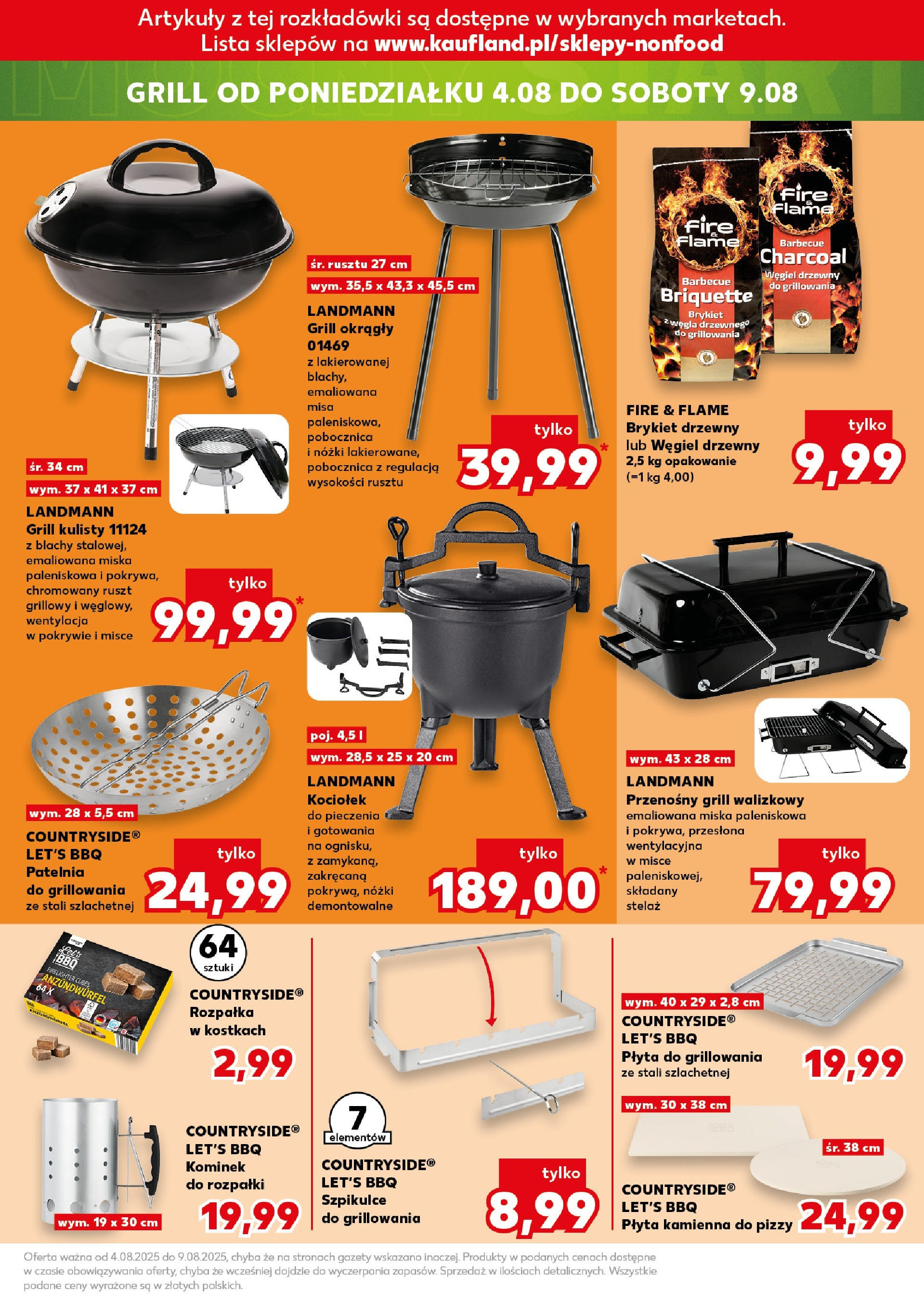 Kaufland gazetka - Mega okazje (31.07.2025) - od jutra | Strona: 19 | Produkty: Grill, Ruszt, Patelnia Kaufland gazetka - Mega okazje od 31.07.2025 - od jutra PDF | Strona: 19 | Produkty: Grill, Ruszt, Patelnia