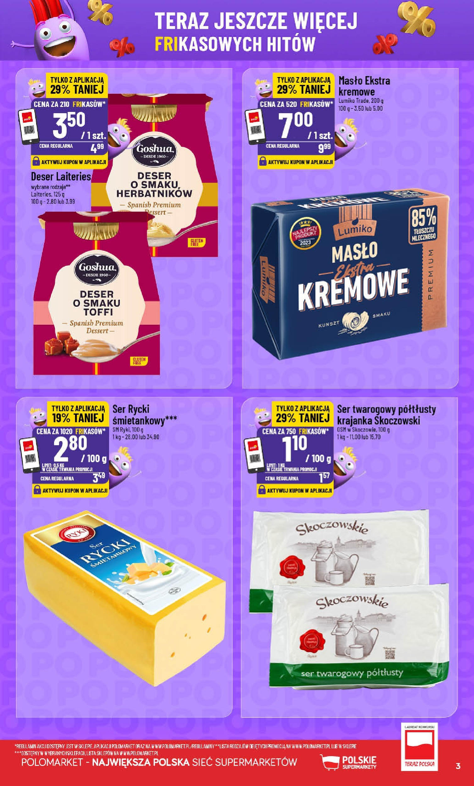 POLOmarket gazetka od jutra (30.07.2025) | Nowa PDF | Strona: 3 | Produkty: Masło, Ser POLOmarket gazetka od jutra (30.07.2025) - Nowa PDF | Strona: 3 | Produkty: Masło, Ser