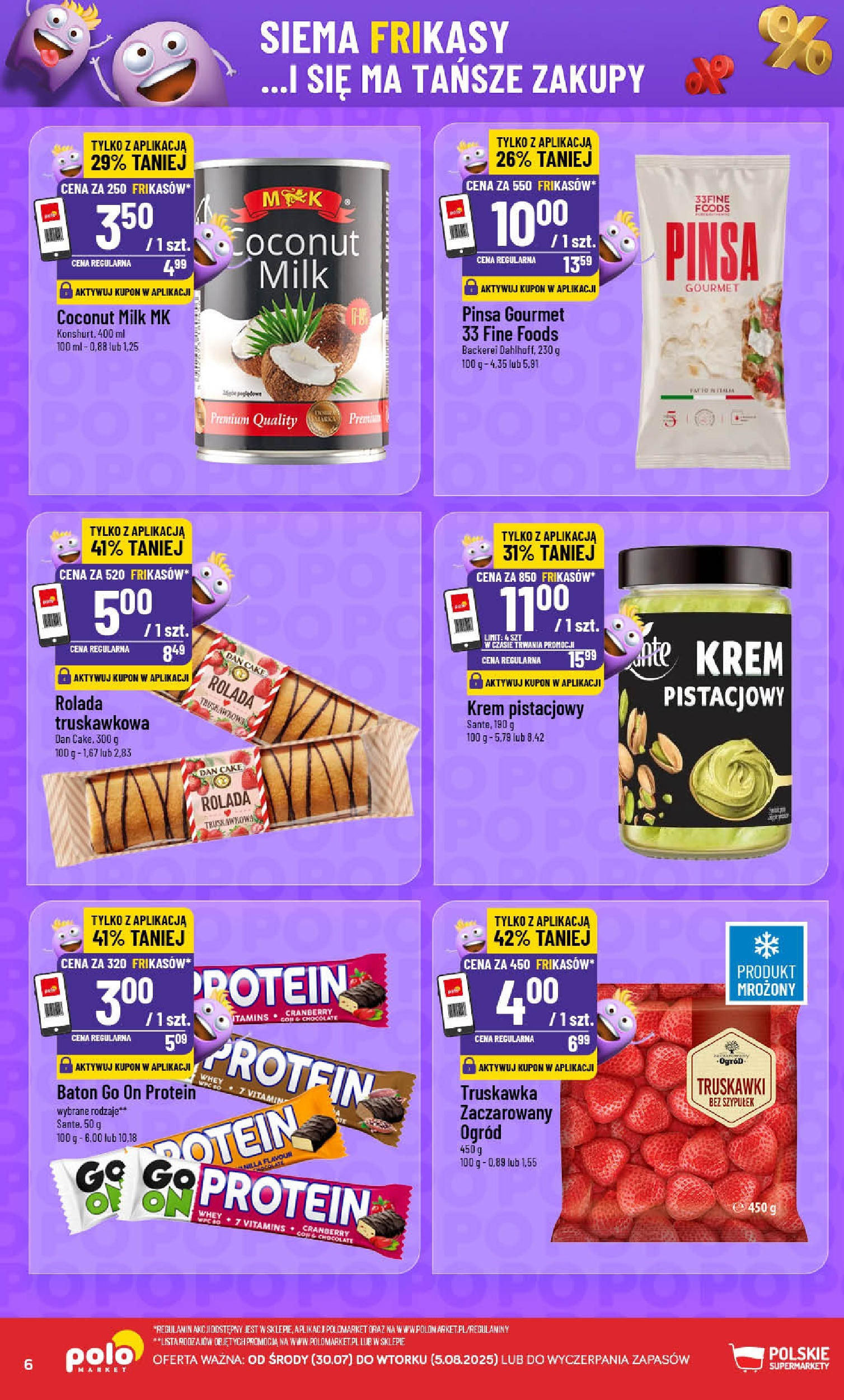 POLOmarket gazetka od jutra (30.07.2025) | Nowa PDF | Strona: 6 | Produkty: Rolada truskawkowa, Baton, Pinsa, Truskawki POLOmarket gazetka od jutra (30.07.2025) - Nowa PDF | Strona: 6 | Produkty: Rolada truskawkowa, Baton, Pinsa, Truskawki