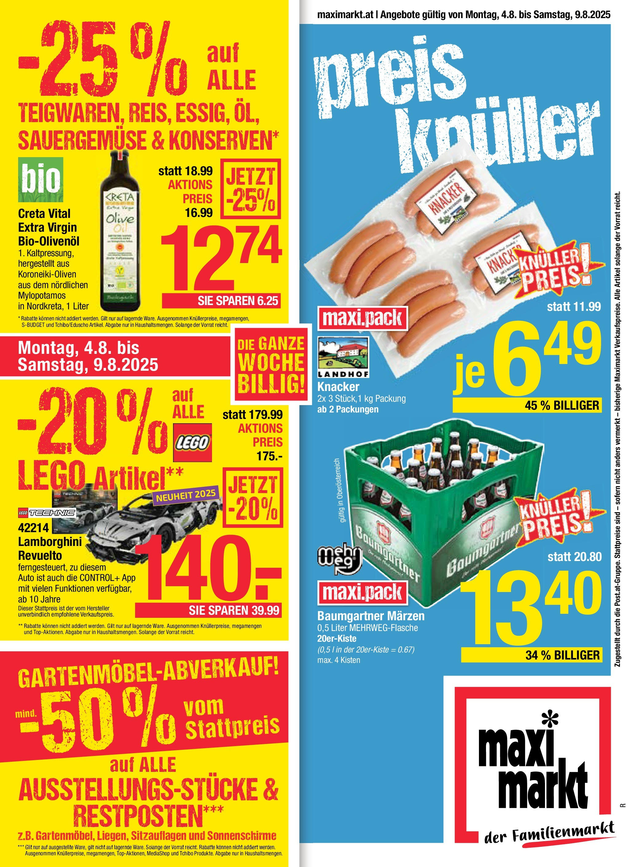  Maximarkt Maximarkt: Flugblatt ab (03.08.2025 - 09.08.2025) - Seite 1