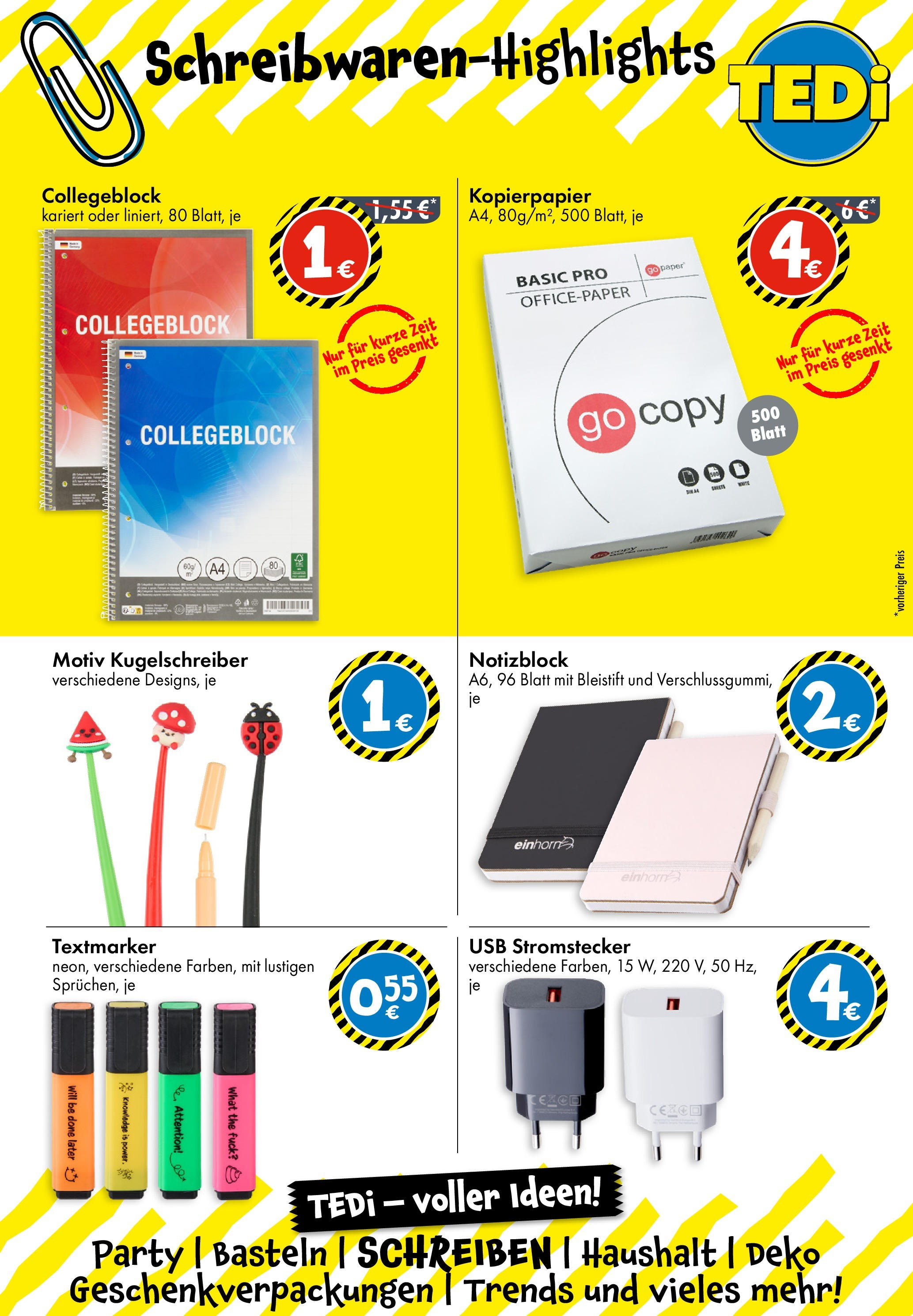 TEDi Flugblatt von 01.08.2025 - Aktuelle Angebote | Seite: 3 | Produkte: USB
