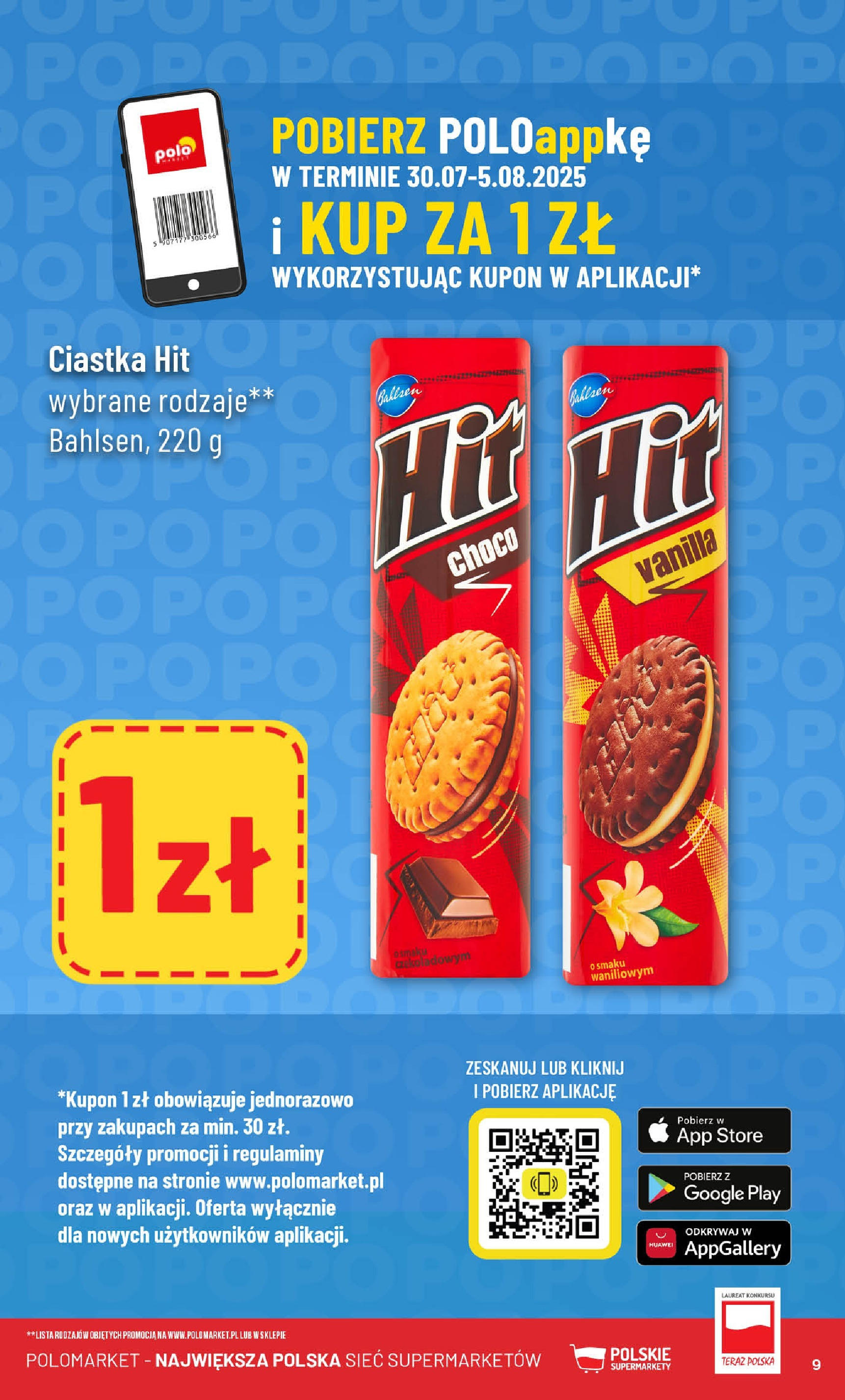 POLOmarket gazetka od jutra (30.07.2025) | Nowa PDF | Strona: 9 | Produkty: Ciastka POLOmarket gazetka od jutra (30.07.2025) - Nowa PDF | Strona: 9 | Produkty: Ciastka