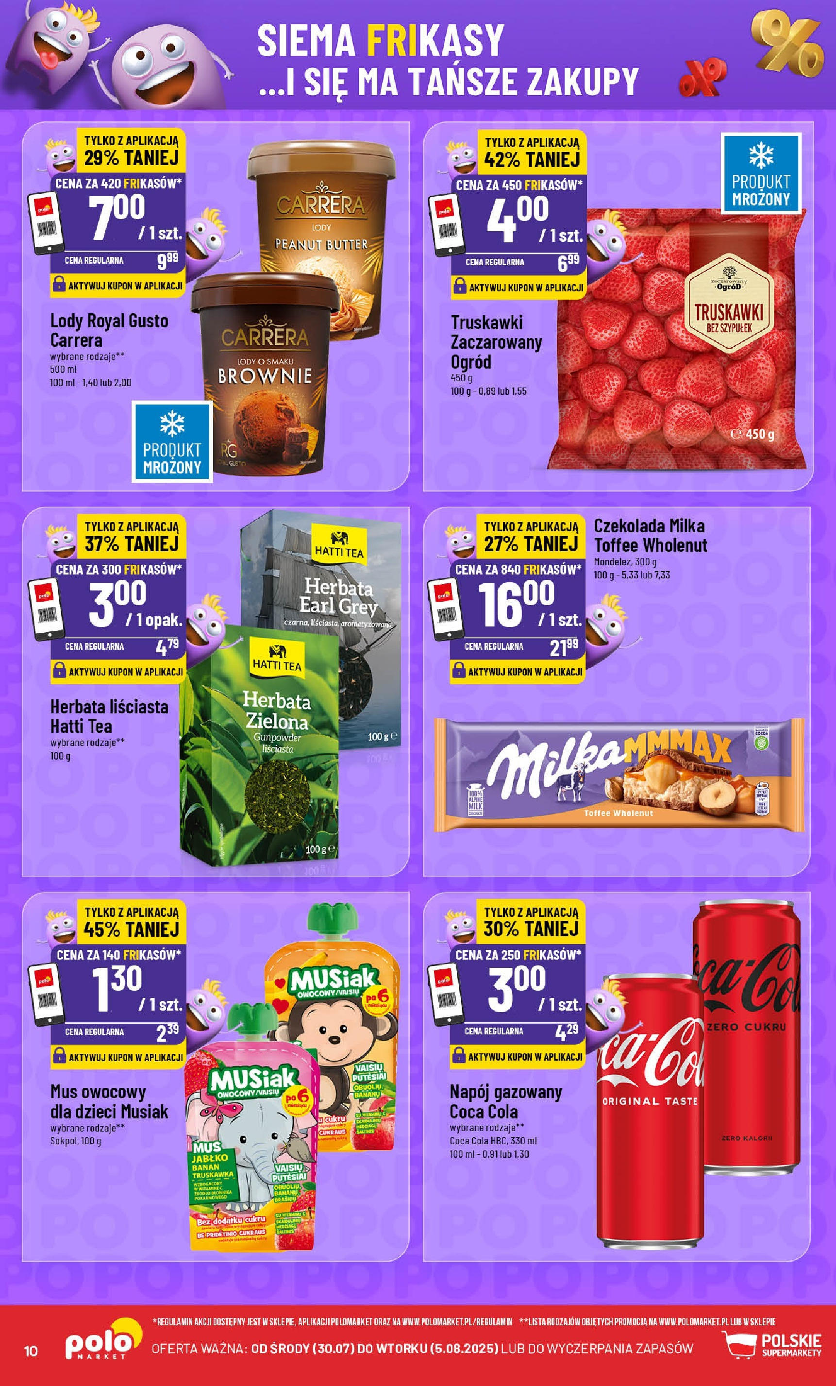 POLOmarket gazetka od jutra (30.07.2025) | Nowa PDF | Strona: 10 | Produkty: Herbata liściasta, Czekolada milka, Milka, Brownie POLOmarket gazetka od jutra (30.07.2025) - Nowa PDF | Strona: 10 | Produkty: Herbata liściasta, Czekolada milka, Milka, Brownie