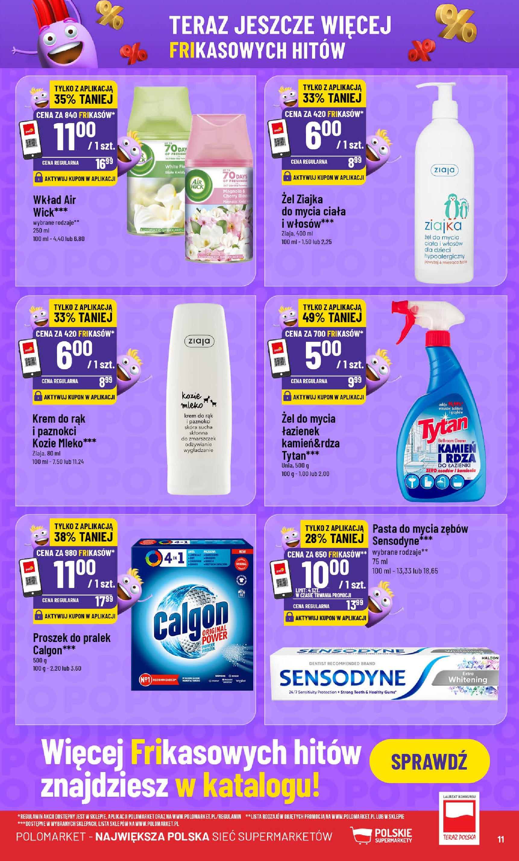 POLOmarket gazetka od jutra (30.07.2025) | Nowa PDF | Strona: 11 | Produkty: Calgon, Cleaner, Mleko, Krem POLOmarket gazetka od jutra (30.07.2025) - Nowa PDF | Strona: 11 | Produkty: Calgon, Cleaner, Mleko, Krem
