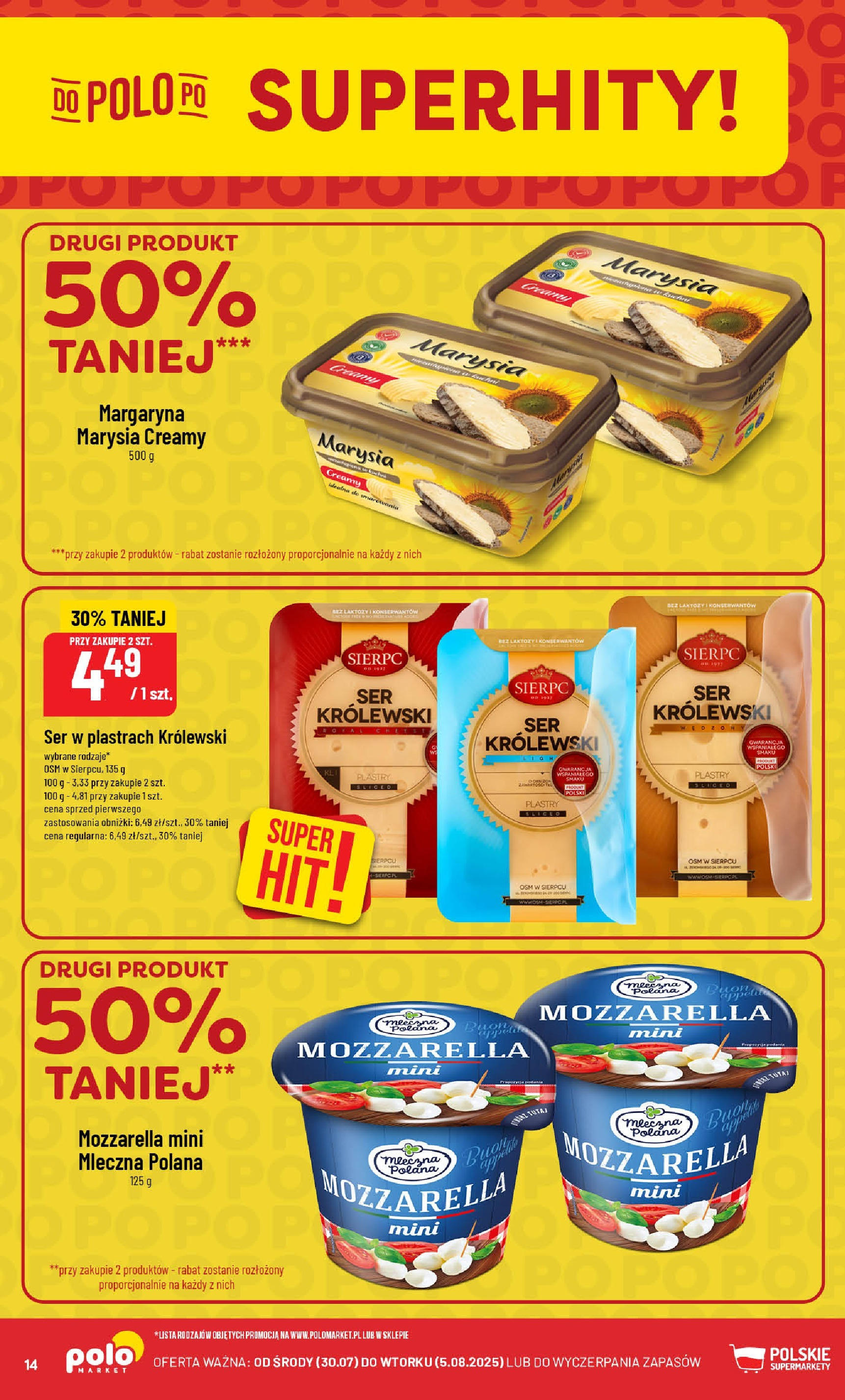 POLOmarket gazetka od jutra (30.07.2025) | Nowa PDF | Strona: 14 | Produkty: Bez laktozy, Margaryna, Ser, Mozzarella POLOmarket gazetka od jutra (30.07.2025) - Nowa PDF | Strona: 14 | Produkty: Bez laktozy, Margaryna, Ser, Mozzarella