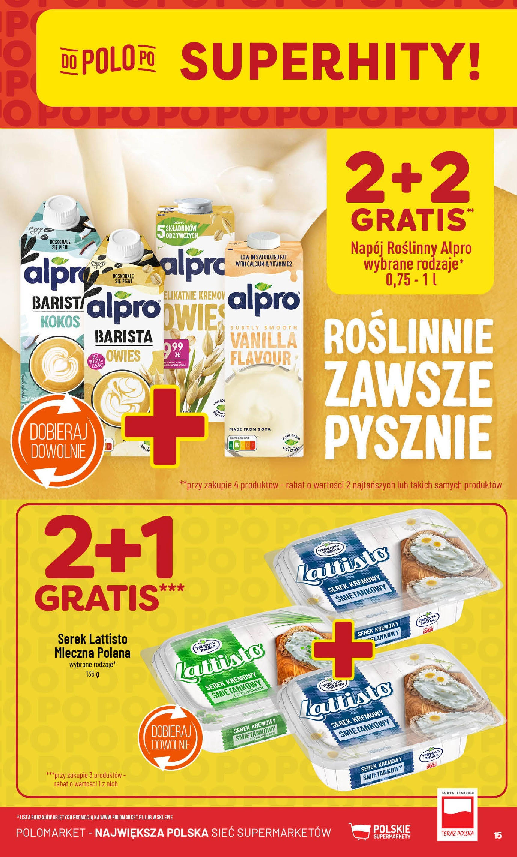 POLOmarket gazetka od jutra (30.07.2025) | Nowa PDF | Strona: 15 | Produkty: Alpro, Serek POLOmarket gazetka od jutra (30.07.2025) - Nowa PDF | Strona: 15 | Produkty: Alpro, Serek