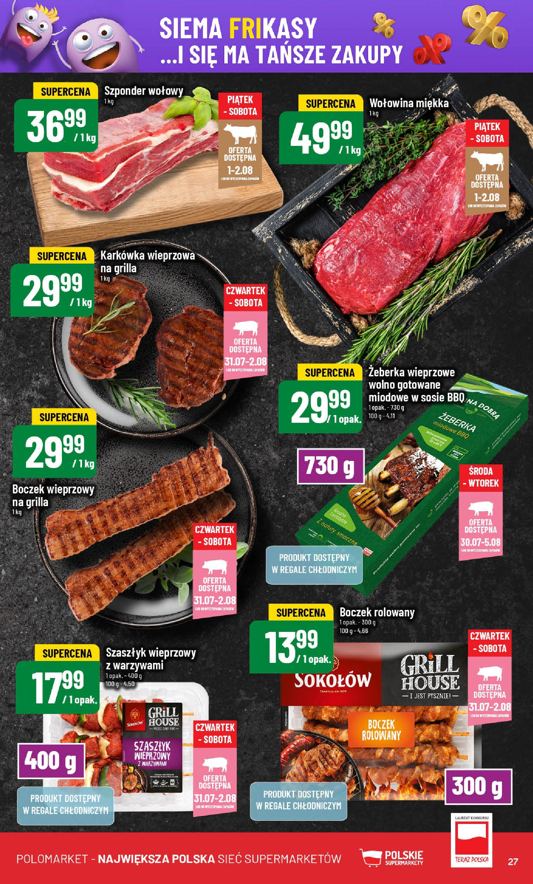 POLOmarket gazetka od jutra (30.07.2025) | Nowa PDF | Strona: 27 | Produkty: Karkówka wieprzowa, Boczek wieprzowy, Wolno gotowane, Boczek POLOmarket gazetka od jutra (30.07.2025) - Nowa PDF | Strona: 27 | Produkty: Karkówka wieprzowa, Boczek wieprzowy, Wolno gotowane, Boczek