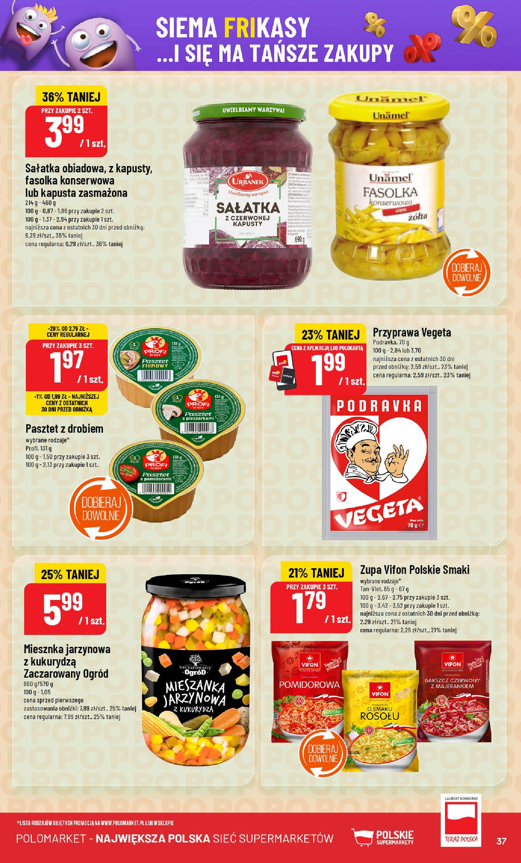 POLOmarket gazetka od jutra (30.07.2025) | Nowa PDF | Strona: 37 | Produkty: Barszcz, Vifon, Zupa, Warzywa POLOmarket gazetka od jutra (30.07.2025) - Nowa PDF | Strona: 37 | Produkty: Barszcz, Vifon, Zupa, Warzywa