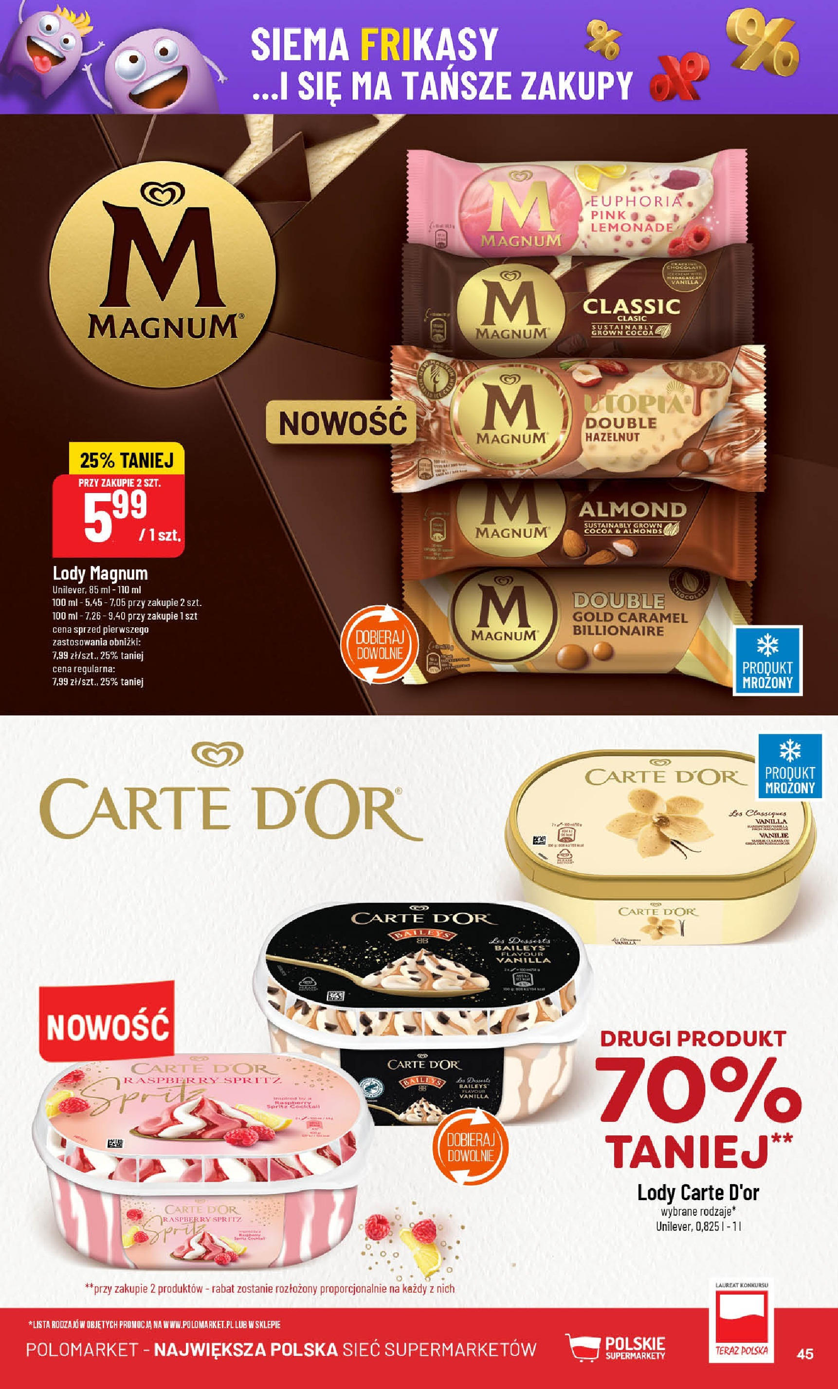 POLOmarket gazetka od jutra (30.07.2025) | Nowa PDF | Strona: 45 | Produkty: Baileys, Sprite, Lody Magnum, Lody POLOmarket gazetka od jutra (30.07.2025) - Nowa PDF | Strona: 45 | Produkty: Baileys, Sprite, Lody Magnum, Lody