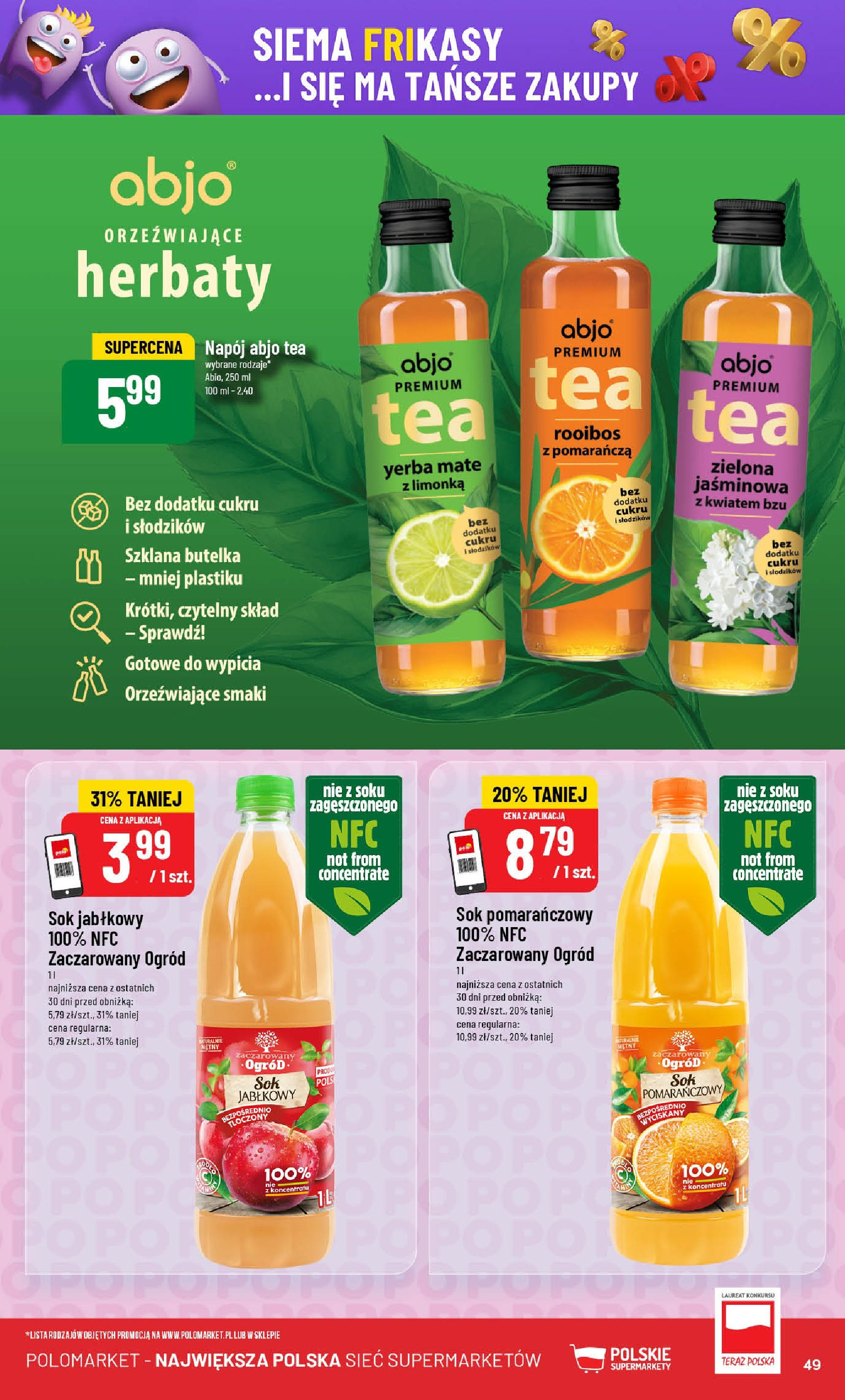 POLOmarket gazetka od jutra (30.07.2025) | Nowa PDF | Strona: 49 | Produkty: Limonka, Sok pomarańczowy, Sok jabłkowy, Yerba mate POLOmarket gazetka od jutra (30.07.2025) - Nowa PDF | Strona: 49 | Produkty: Limonka, Sok pomarańczowy, Sok jabłkowy, Yerba mate