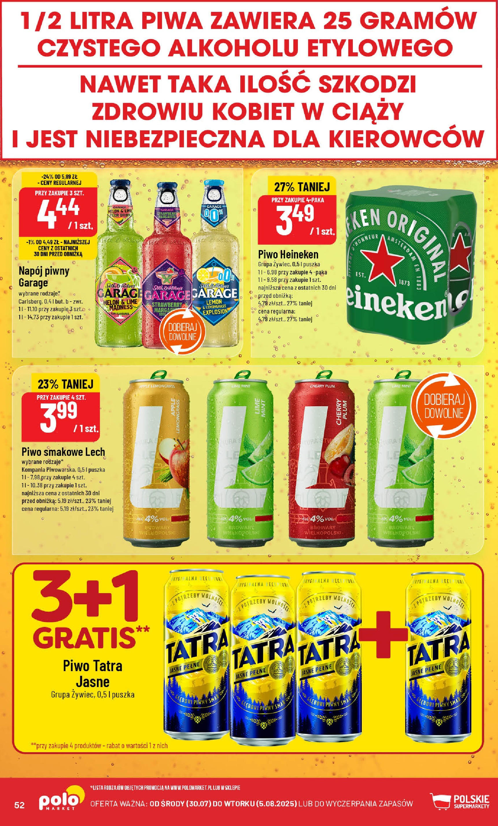 POLOmarket gazetka od jutra (30.07.2025) | Nowa PDF | Strona: 52 | Produkty: Piwo, Heineken POLOmarket gazetka od jutra (30.07.2025) - Nowa PDF | Strona: 52 | Produkty: Piwo, Heineken