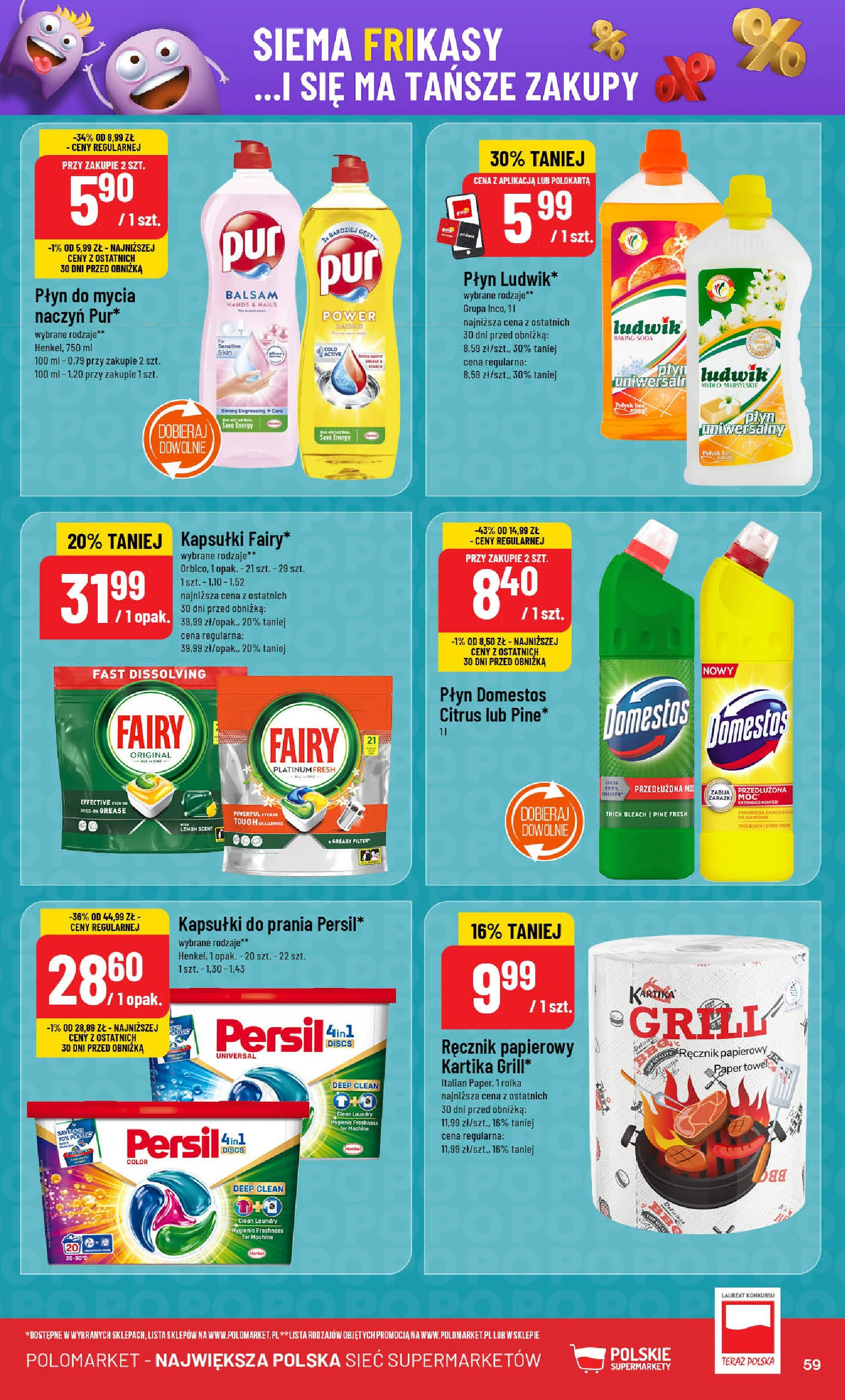 POLOmarket gazetka od jutra (30.07.2025) | Nowa PDF | Strona: 59 | Produkty: Top, Domestos, Kapsułki do prania, Mydło POLOmarket gazetka od jutra (30.07.2025) - Nowa PDF | Strona: 59 | Produkty: Top, Domestos, Kapsułki do prania, Mydło