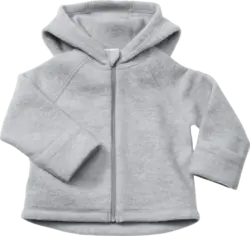 ALANA Jacke aus Wolle mit Kapuze & Vario-Ärmel, grau, Gr. 62/68