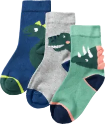 ALANA Socken mit 3D-Dino-Applikation, grün + blau, Gr. 19/22