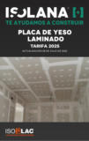 PLACA DE YESO LAMINADO - TARIFA ISOLANA