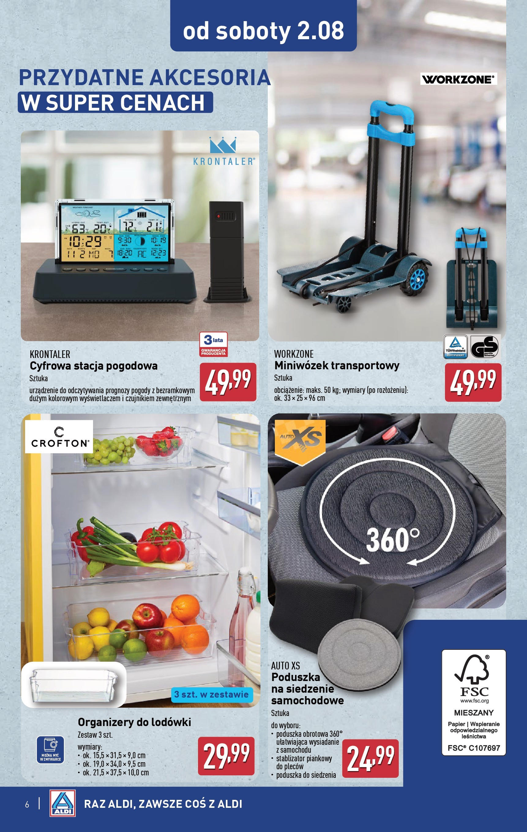 Aldi Gazetka - Hity od Soboty od 01.08.2025 | Nowa PDF gazetka | Strona: 6 | Produkty: Stacja pogodowa, Poduszka Aldi Gazetka - Hity od Soboty od 01.08.2025 - Ulotka PDF, promocje | Strona: 6 | Produkty: Stacja pogodowa, Poduszka