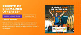 Offre de Bienvenue valable pour une nouvelle inscription à un abonnement annuel Comfort (24,99€/4 semaines)