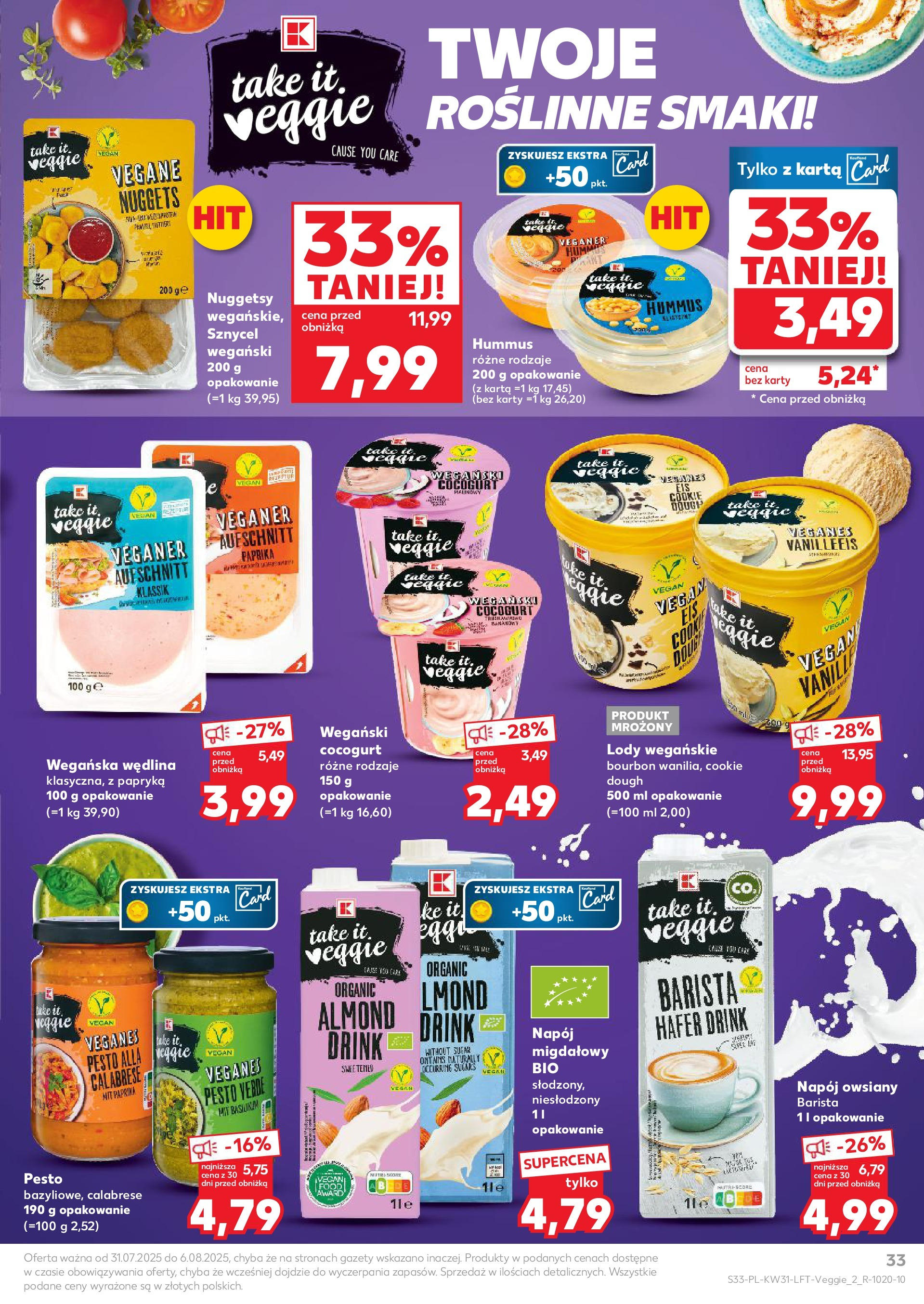 Kaufland gazetka od 31.07.2025 - od jutra PDF | Strona: 33 | Produkty: Bourbon, Pesto, Nuggets, Lody