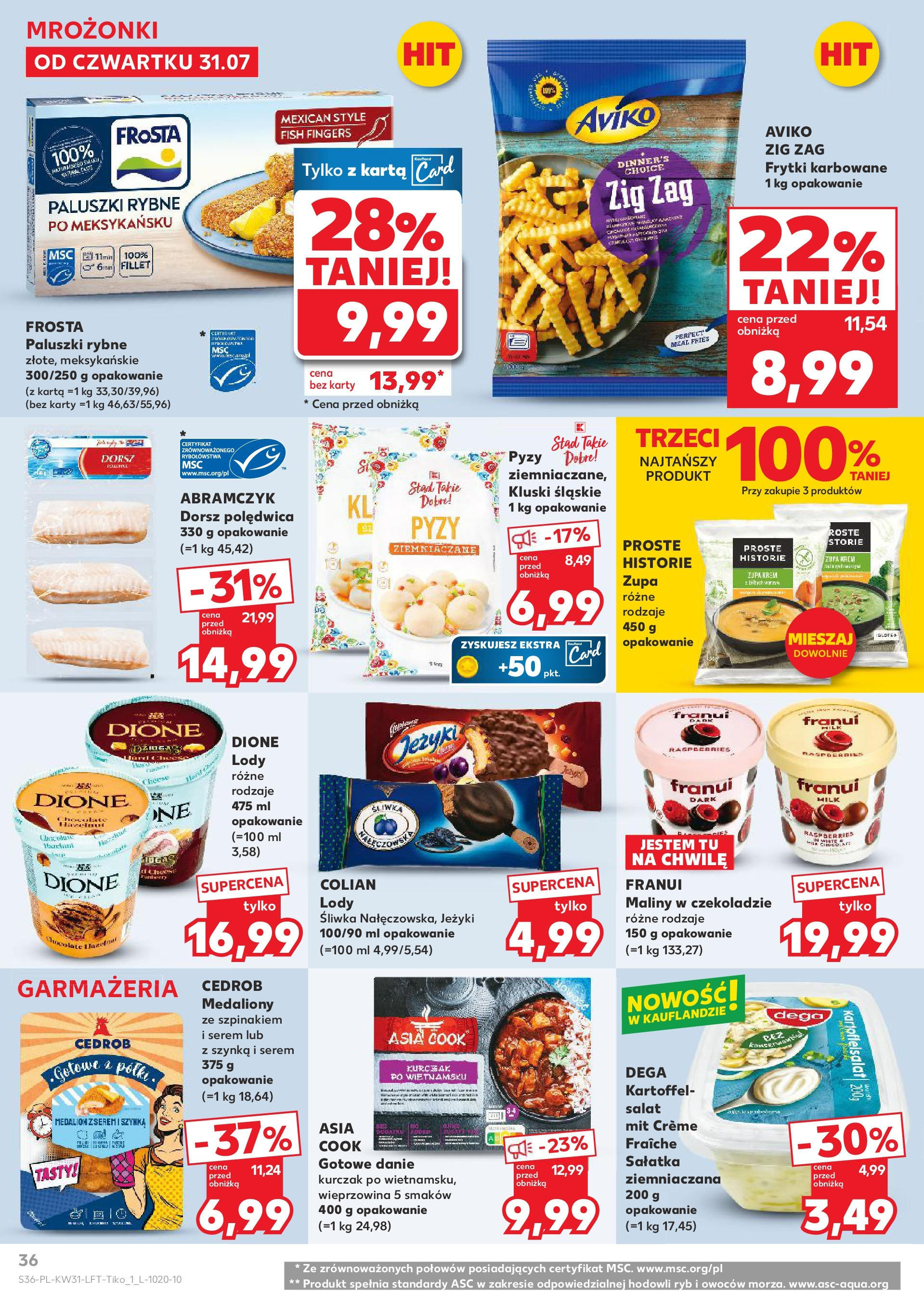 Kaufland gazetka od 31.07.2025 - od jutra PDF | Strona: 36 | Produkty: Maliny, Szynka, Zupa, Krem
