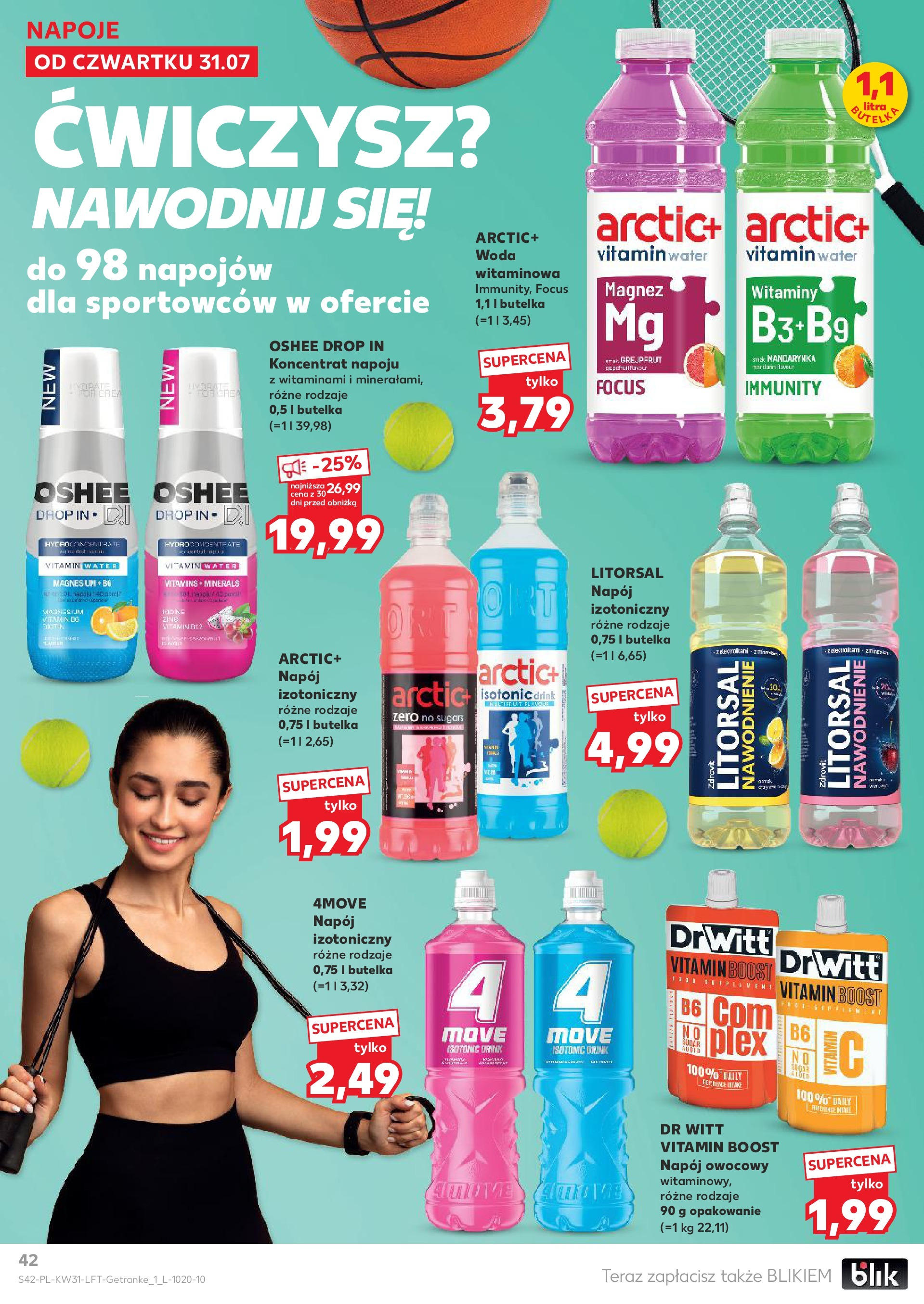 Kaufland gazetka od 31.07.2025 - od jutra PDF | Strona: 42 | Produkty: Napoje, Grejpfrut, Woda