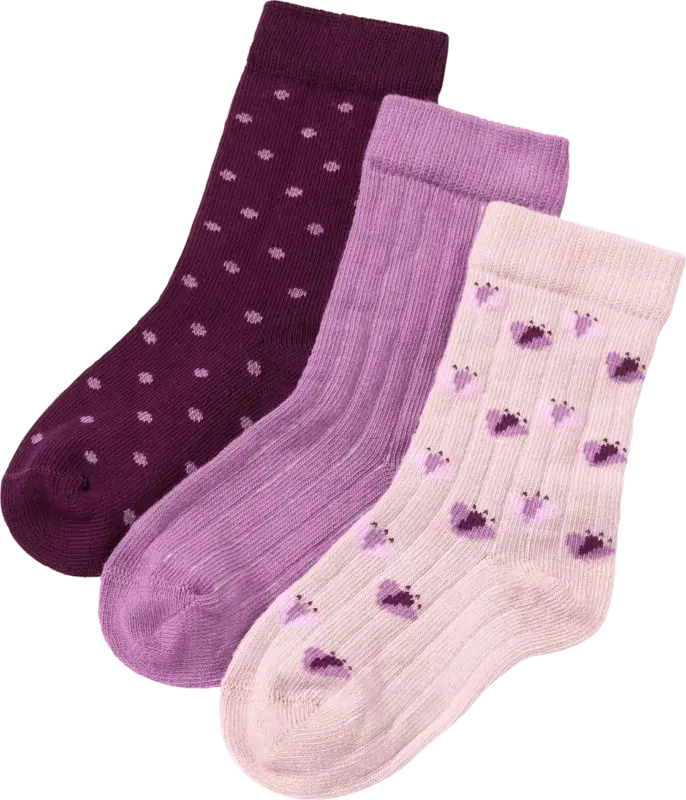 ALANA Socken mit Ripp-Struktur, lila, Gr. 19/22