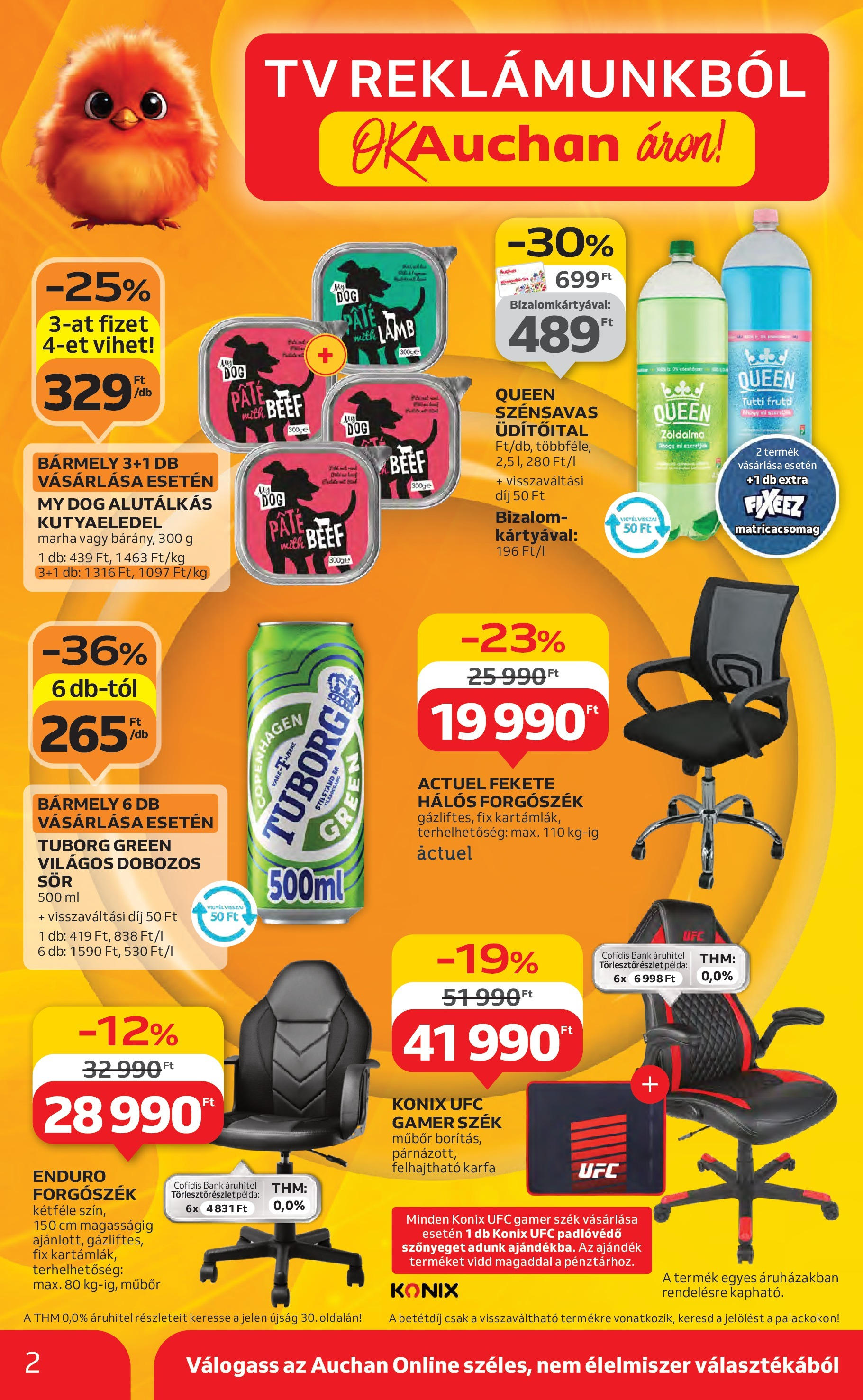 Akciós újság új Auchan - 2025.07.31. -tól/töl ⏳ | Oldal: 2 | Termékek: Kutyaeledel, TV, Forgószék, Szék Auchan Akciós újság - 2025.07.31. -tól/töl > akció, lapozható szórólap 🛍️ | Oldal: 2 | Termékek: Kutyaeledel, TV, Forgószék, Szék