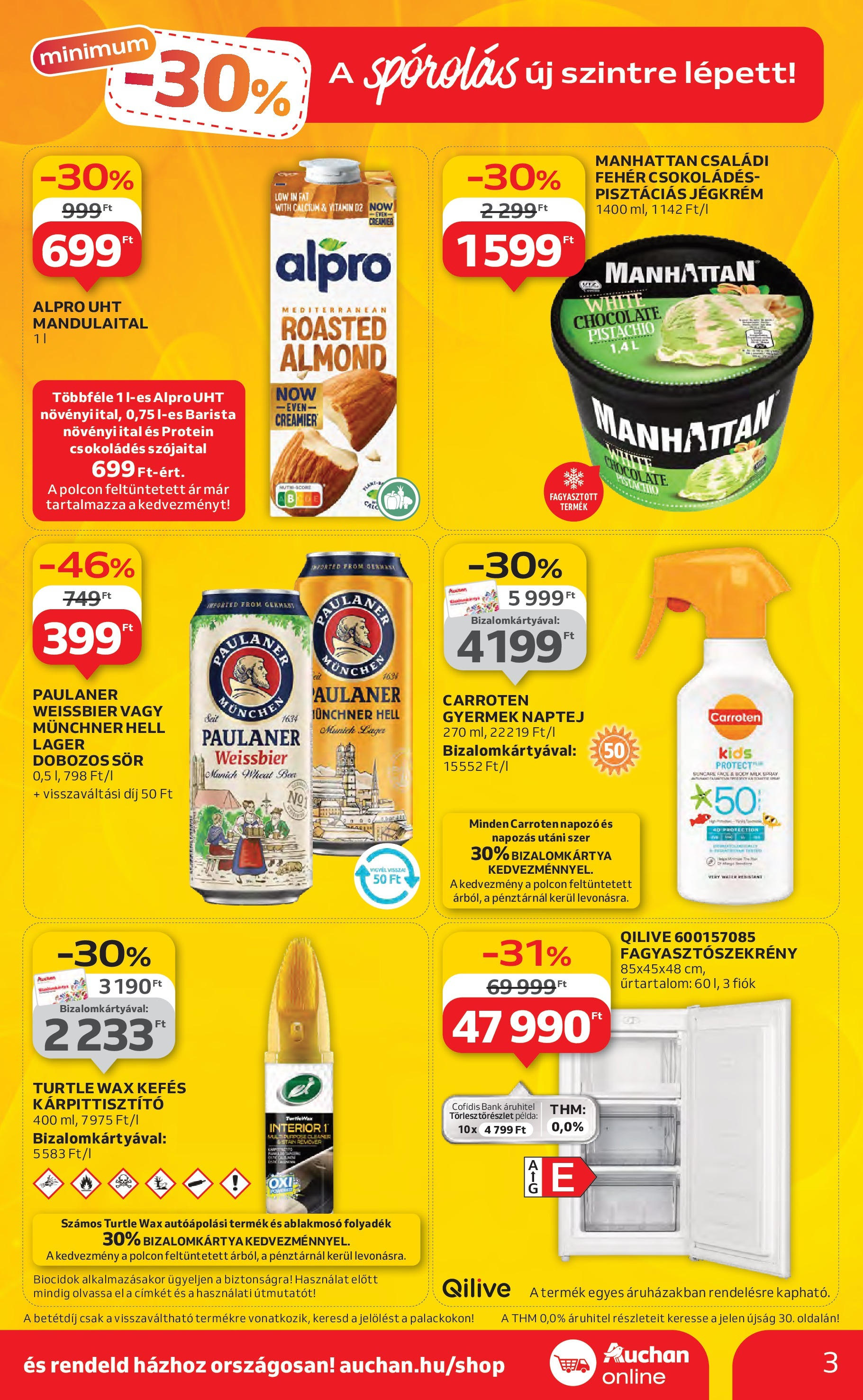 Akciós újság új Auchan - 2025.07.31. -tól/töl ⏳ | Oldal: 3 | Termékek: Alpro, Dobozos sör, Sör, Jégkrém Auchan Akciós újság - 2025.07.31. -tól/töl > akció, lapozható szórólap 🛍️ | Oldal: 3 | Termékek: Alpro, Dobozos sör, Sör, Jégkrém