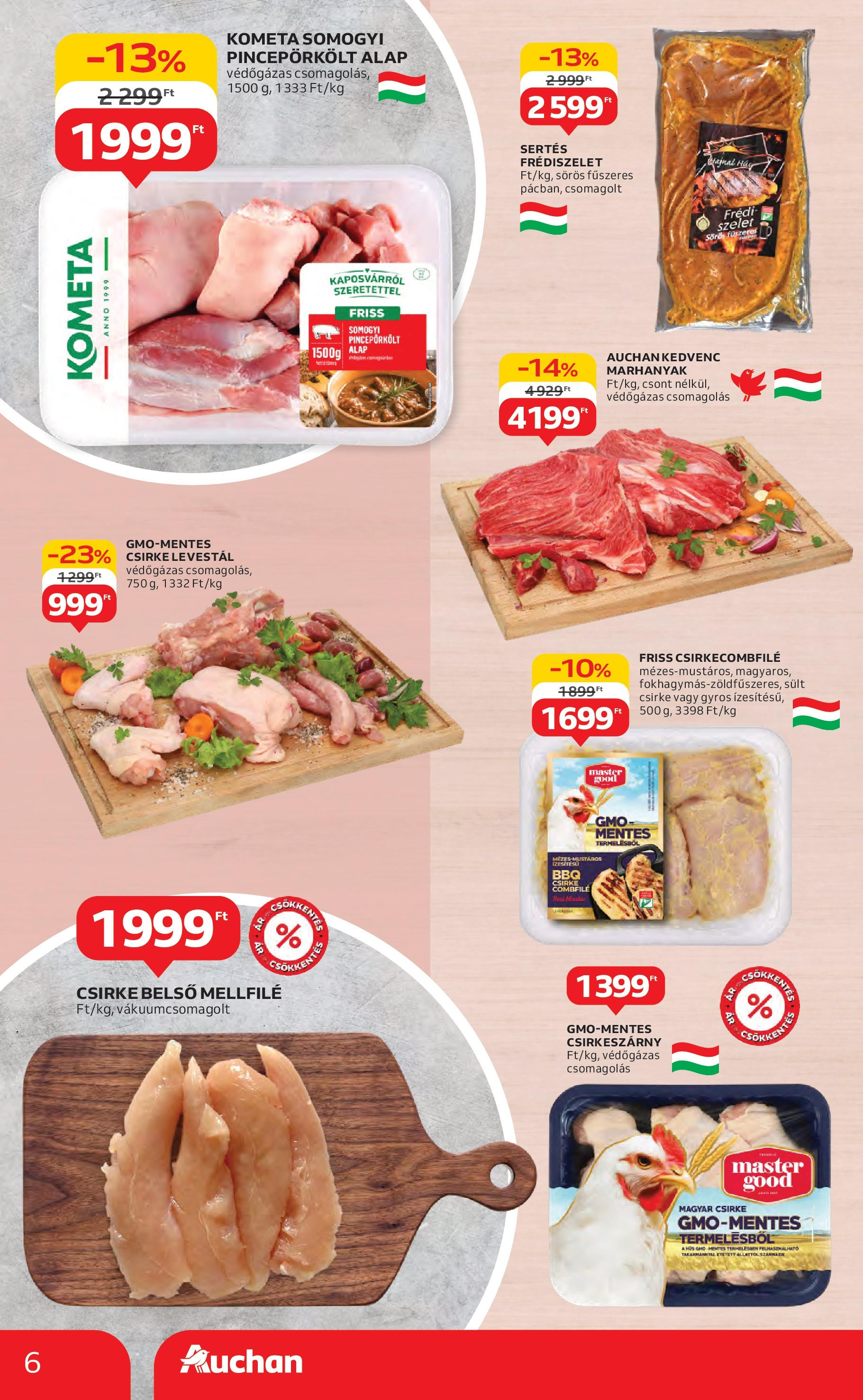 Akciós újság új Auchan - 2025.07.31. -tól/töl ⏳ | Oldal: 6 | Termékek: Csirkecombfile Auchan Akciós újság - 2025.07.31. -tól/töl > akció, lapozható szórólap 🛍️ | Oldal: 6 | Termékek: Csirkecombfile