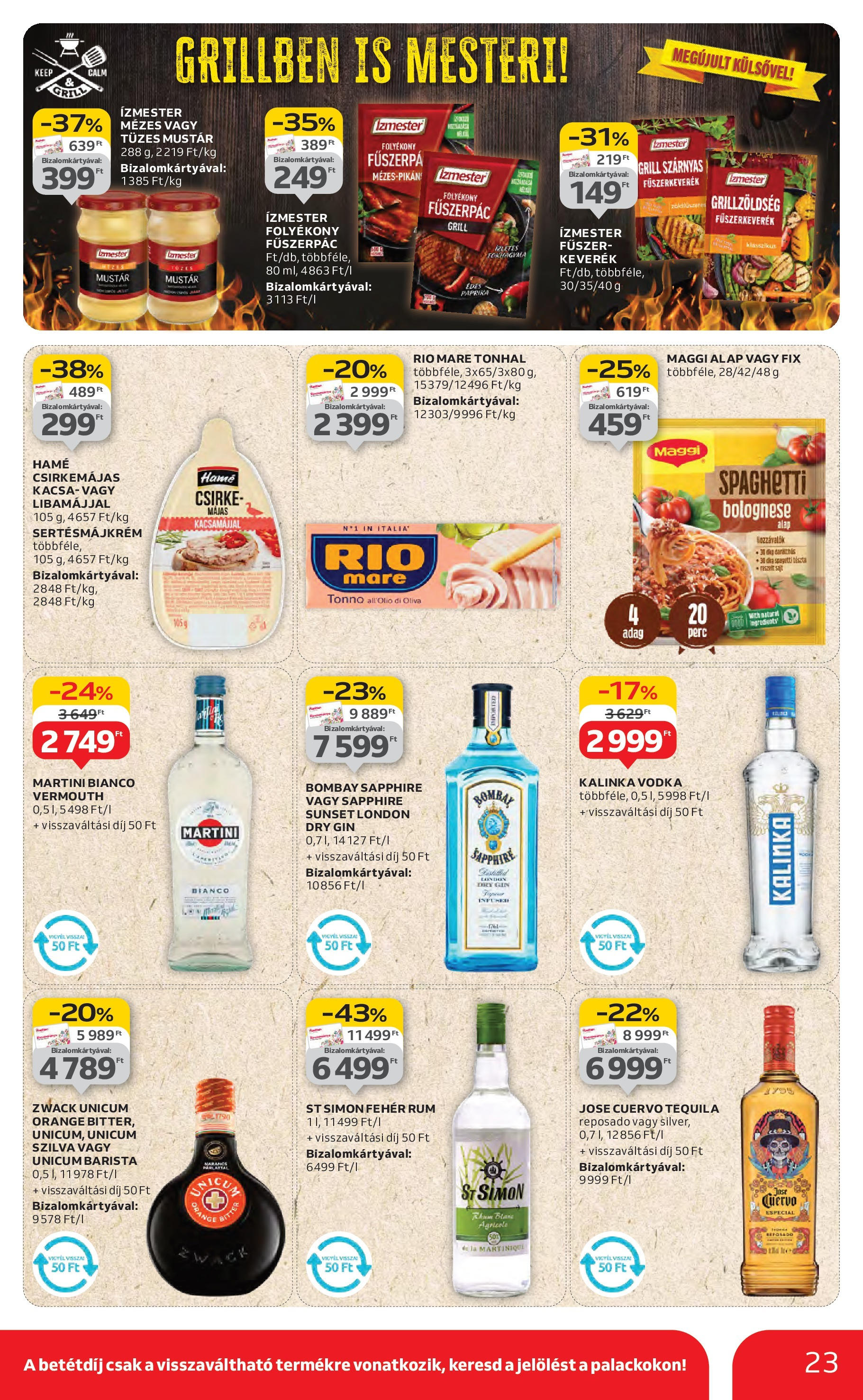 Akciós újság új Auchan - 2025.07.31. -tól/töl ⏳ | Oldal: 23 | Termékek: Grill, Maggi, Mustár, Fűszer Auchan Akciós újság - 2025.07.31. -tól/töl > akció, lapozható szórólap 🛍️ | Oldal: 23 | Termékek: Grill, Maggi, Mustár, Fűszer