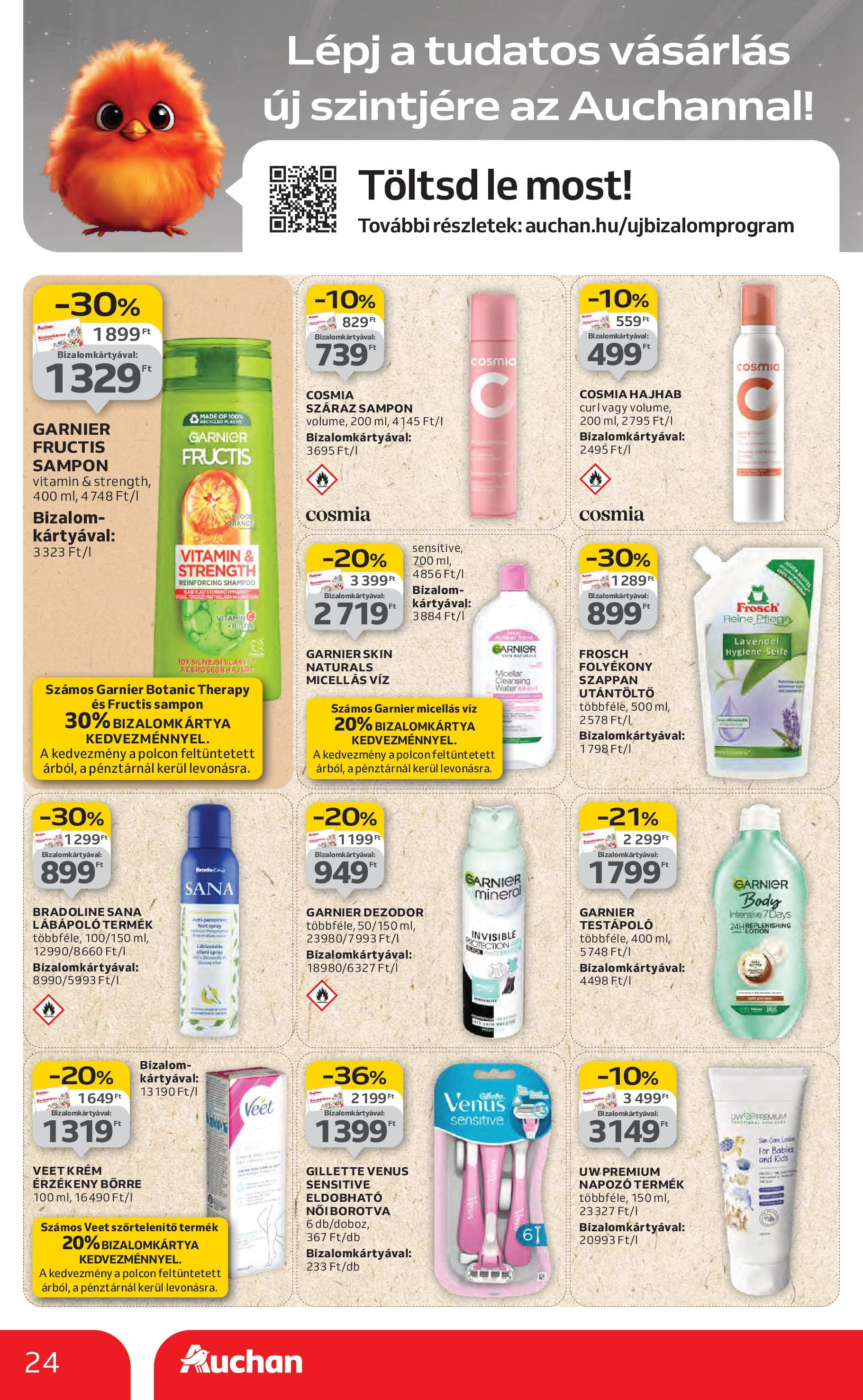 Akciós újság új Auchan - 2025.07.31. -tól/töl ⏳ | Oldal: 24 | Termékek: Hajhab, Szőrtelenítő, Testápoló, Dezodor Auchan Akciós újság - 2025.07.31. -tól/töl > akció, lapozható szórólap 🛍️ | Oldal: 24 | Termékek: Hajhab, Szőrtelenítő, Testápoló, Dezodor