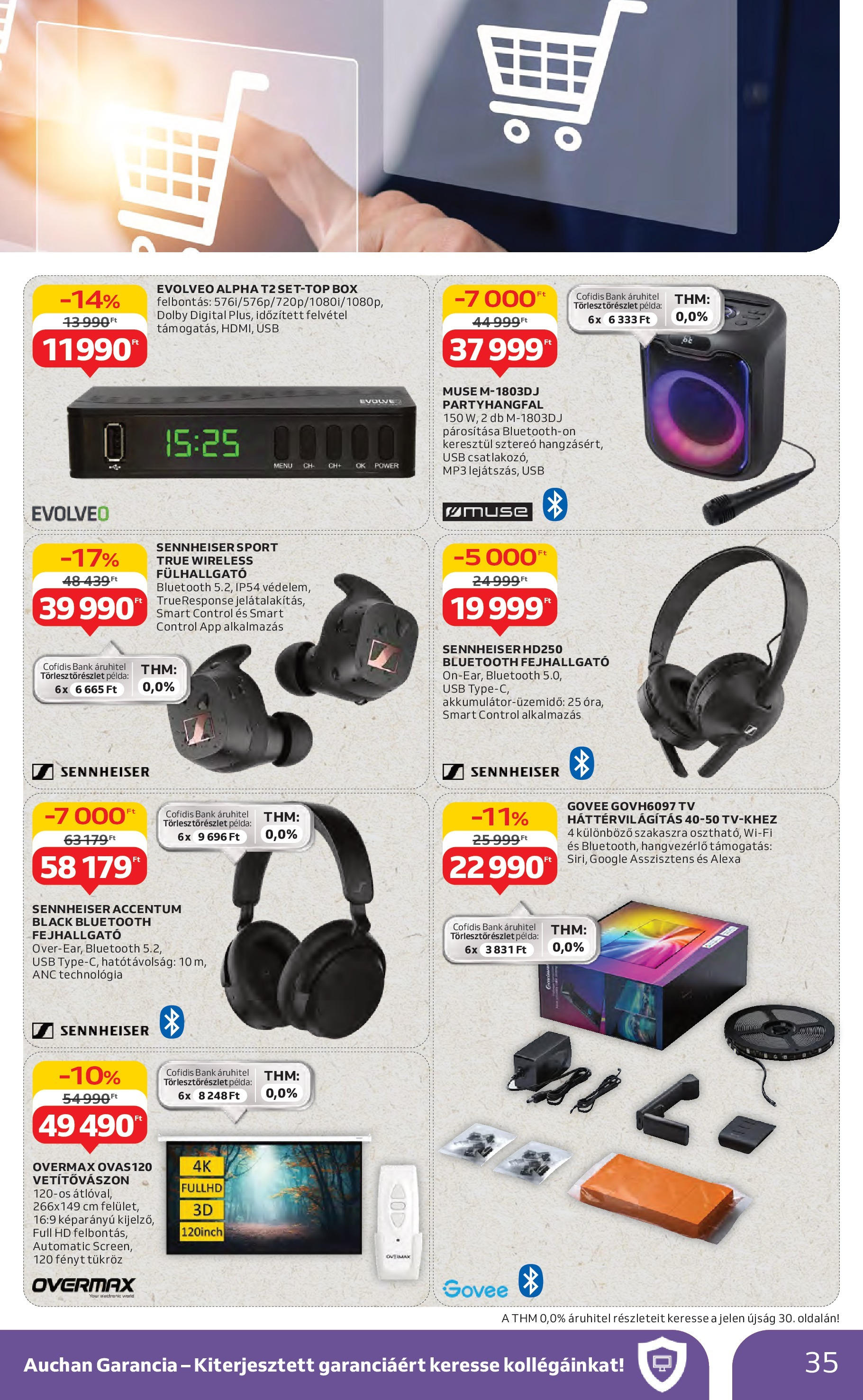 Akciós újság új Auchan - 2025.07.31. -tól/töl ⏳ | Oldal: 35 | Termékek: Fülhallgató, MP3, USB, TV Auchan Akciós újság - 2025.07.31. -tól/töl > akció, lapozható szórólap 🛍️ | Oldal: 35 | Termékek: Fülhallgató, MP3, USB, TV