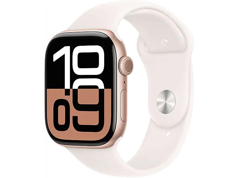 Apple Watch Series 10 GPS 46mm Aluminiumgehäuse, Sportarmband S/M, Rose Gold; Smartwatch