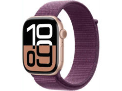Apple Watch Series 10 GPS 46mm Aluminiumgehäuse, Sport Loop Armband, Rose Gold; Smartwatch