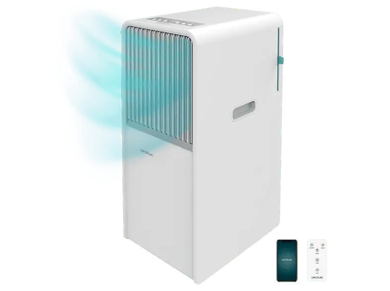 Cecotec 8163 ForceClima 7550 Style Connected Mobiles Klimagerät (Max. Raumgröße: 20 m², EEK: A, 7000 BTU/h, Weiß)