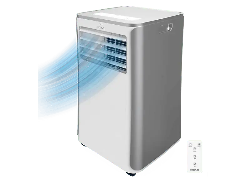 Cecotec 8173 ForceClima 9100 Soundless Mobiles Klimagerät (Max. Raumgröße: 25 m², EEK: A, 9000 BTU/h, Weiß)