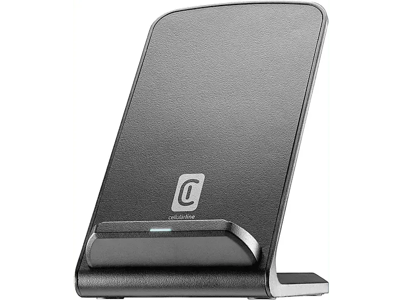 Cellular Line Wireless Charger easy stand 10W für Qi-fähige Geräte, Schwarz; Kabelloses Ladegerät