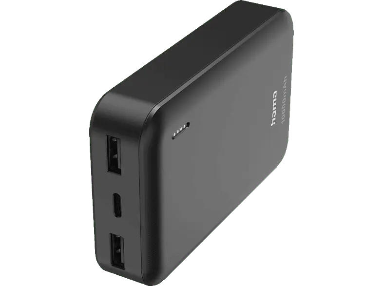HAMA Power Pack "Pocket 10", 10000mAh, schwarz; Powerbank