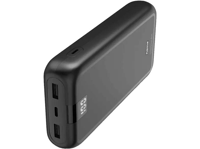 HAMA 201711 Power Pack "Performance 24" Powerbank, 24000mAh, schwarz