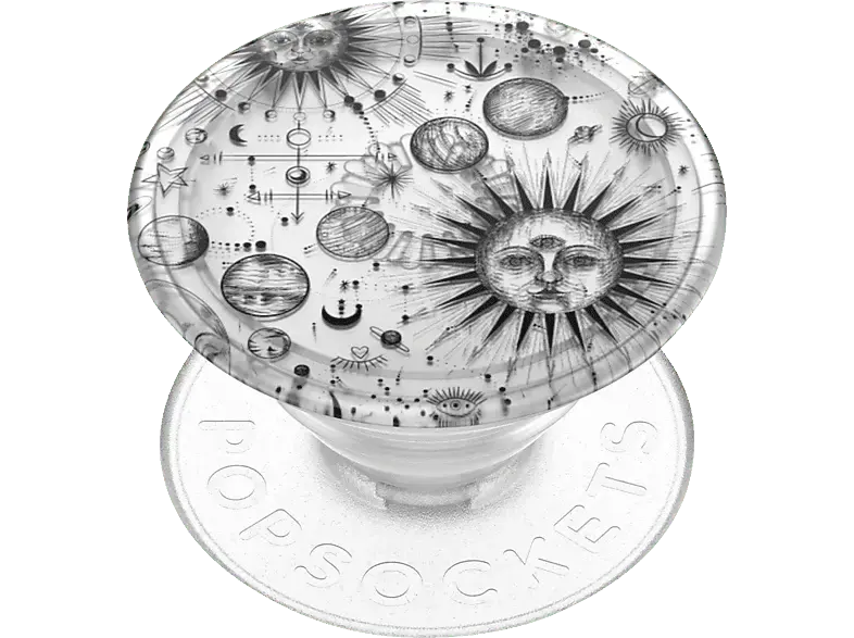 Popsockets Phone Grip & Stand, Austauschbar - PlantCore Translucent Cosmic Sun; Zusammenklappbarer Griff