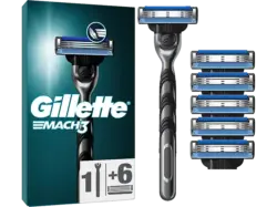 Gillette Mach3 Systemklingen 6er + Handstück; Rasierer