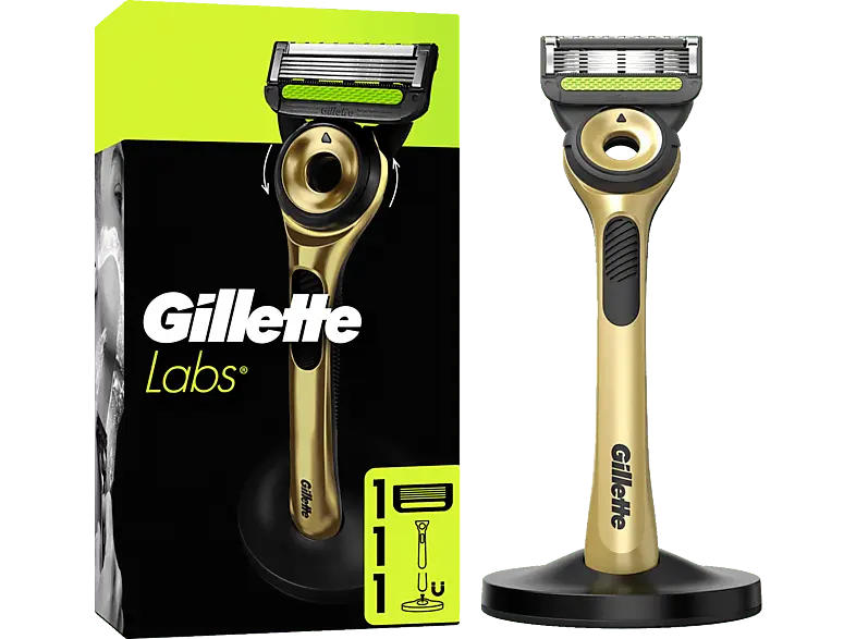 Gillette Labs Gold Rasierapparat mit 1 Klinge + Duschhänger; Rasierer