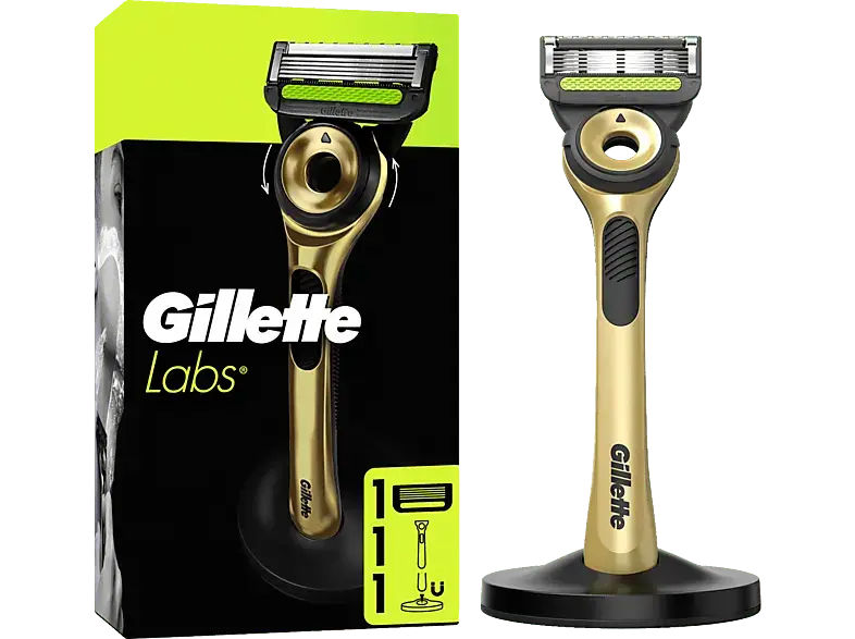 Gillette Labs Gold Rasierapparat mit 1 Klinge + Duschhänger; Rasierer